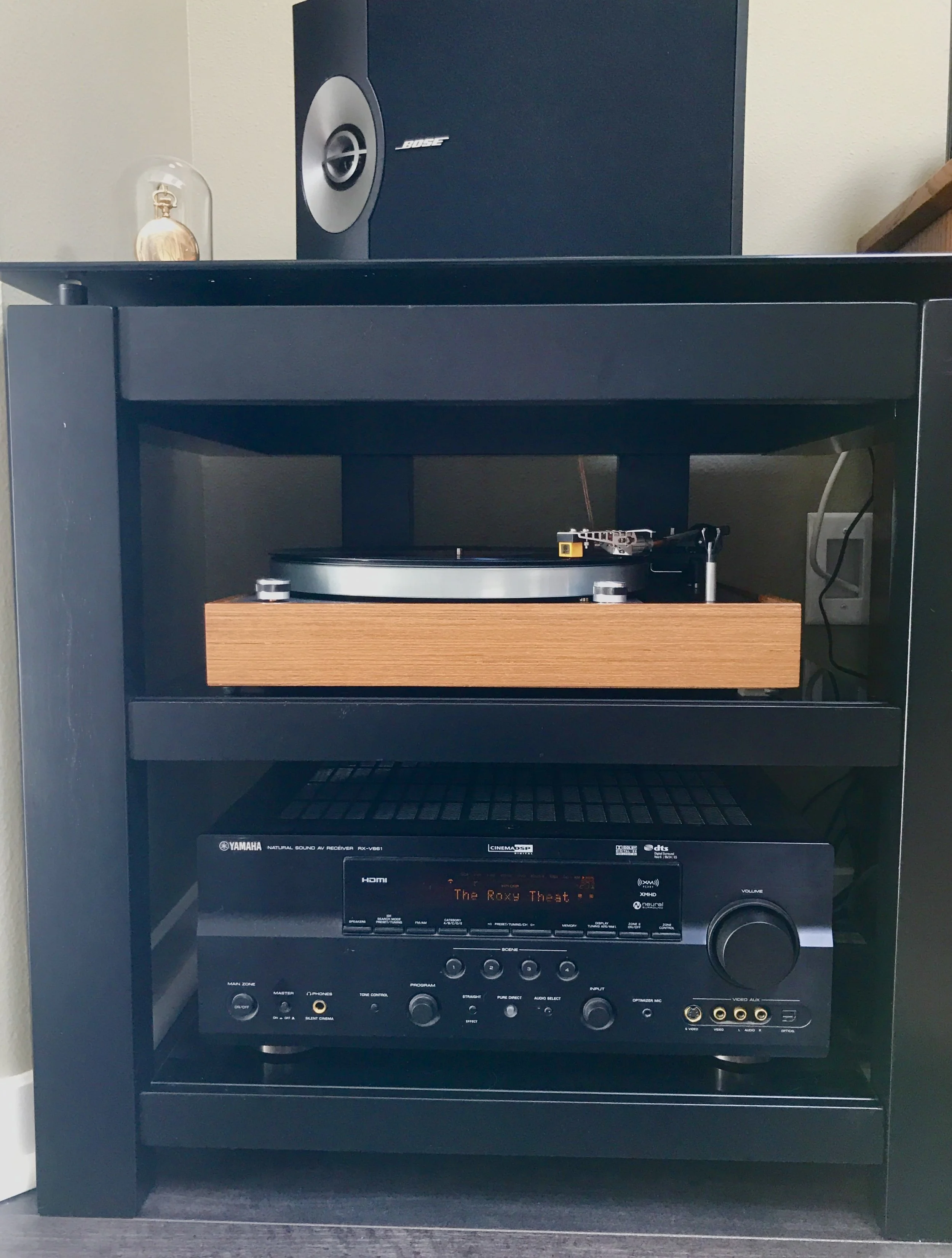 Paul W System: Yamaha, Bose, and a really really nice Thorens/Nagoaka MP110.