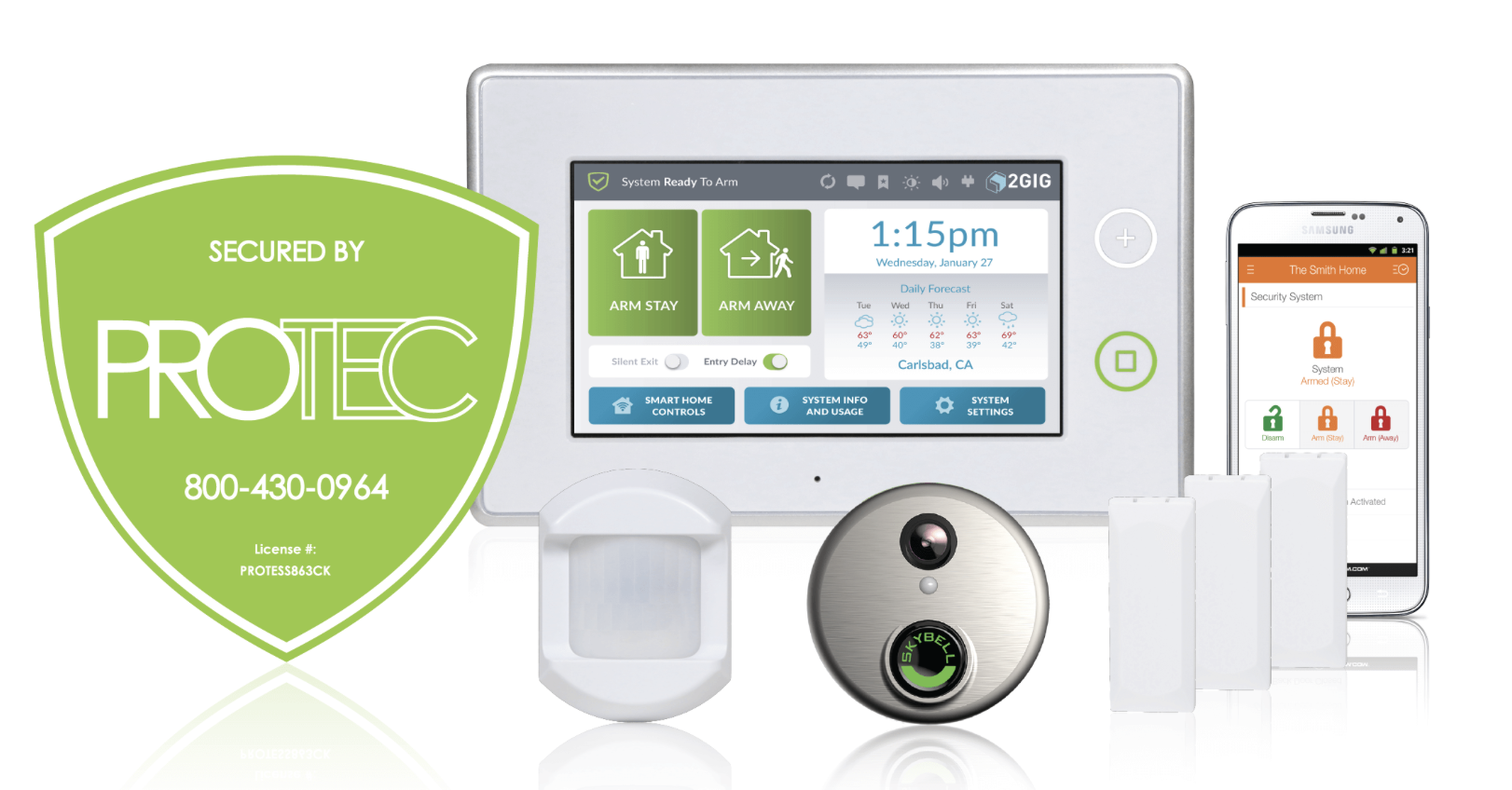 ProTec Security These guys are the best around. Monitored security, installed, and you can set it on your phone. Fast, inexpensive, reliable. This is who we work with.
