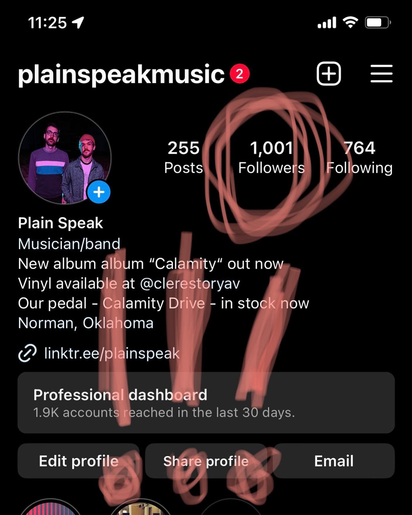 We surpassed a thousand followers!
It&rsquo;s been almost a month since &ldquo;Calamity&rdquo; was released and we&rsquo;re so happy to have you all here.

Keep streaming the new album, preorder one of our new shirts and we&rsquo;ve got some more exc