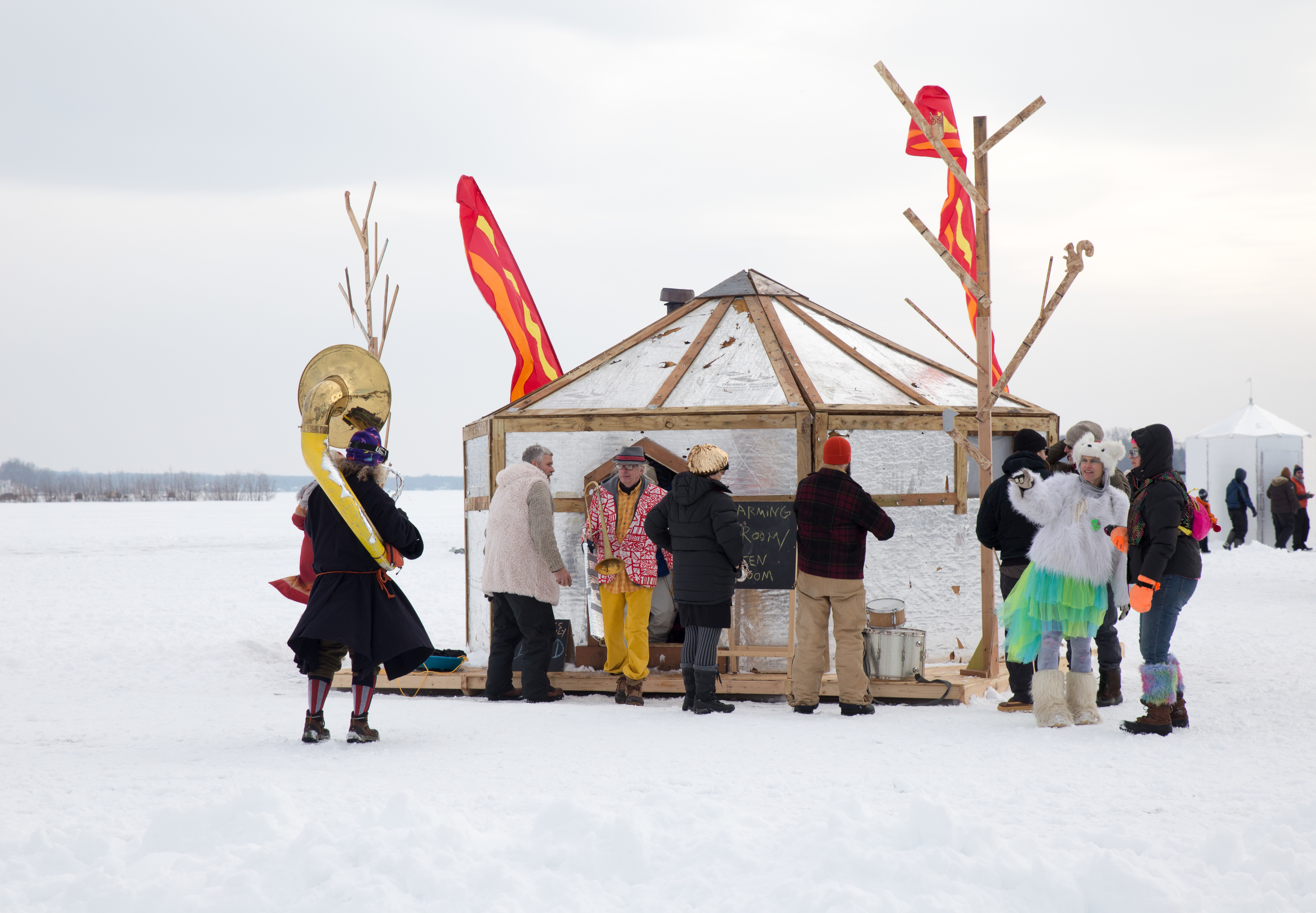 The Performance HexaYurt provides a home for untraditional performances
