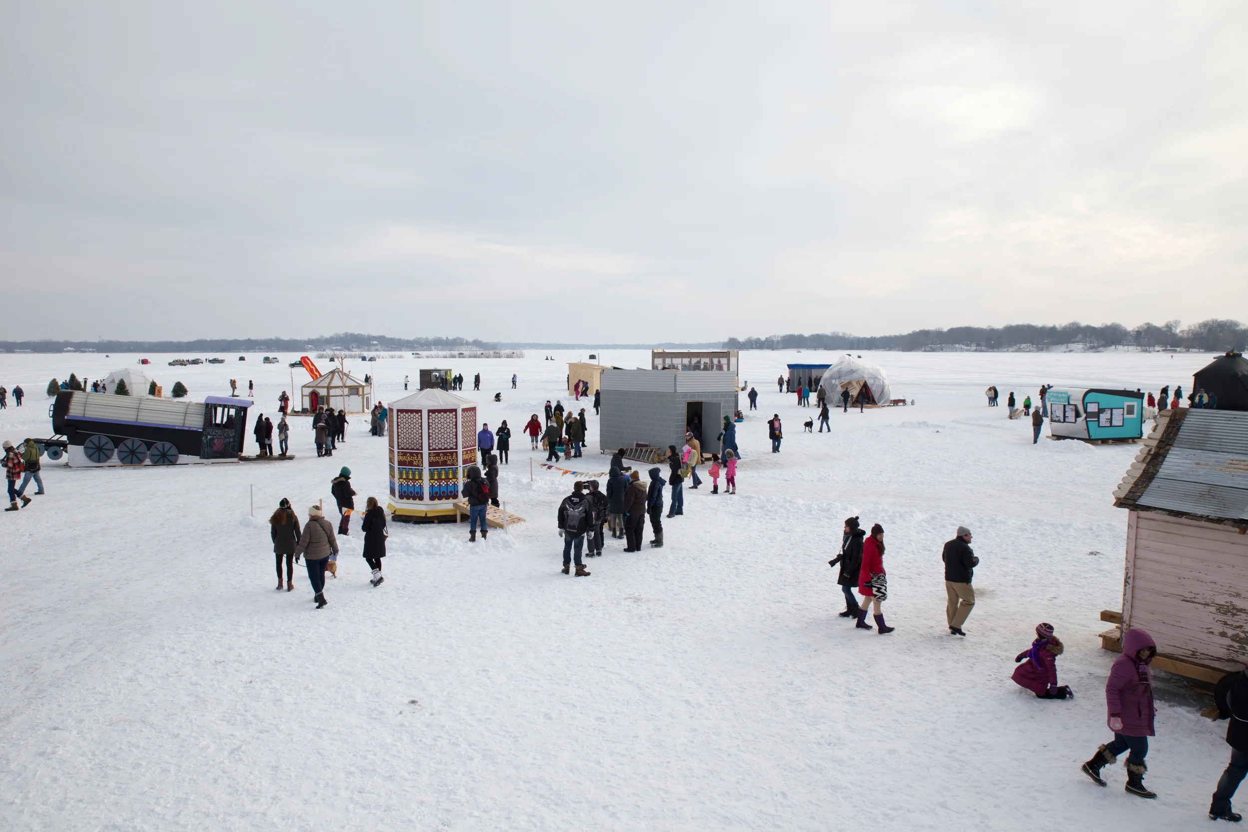 Thanks for taking the tour with me! The Art Shanty Projects are happening every weekend in February. Sat + Sun 10am - 4pm. Search White Bear Lake County Park 55110 on Google or Google Maps to get there.