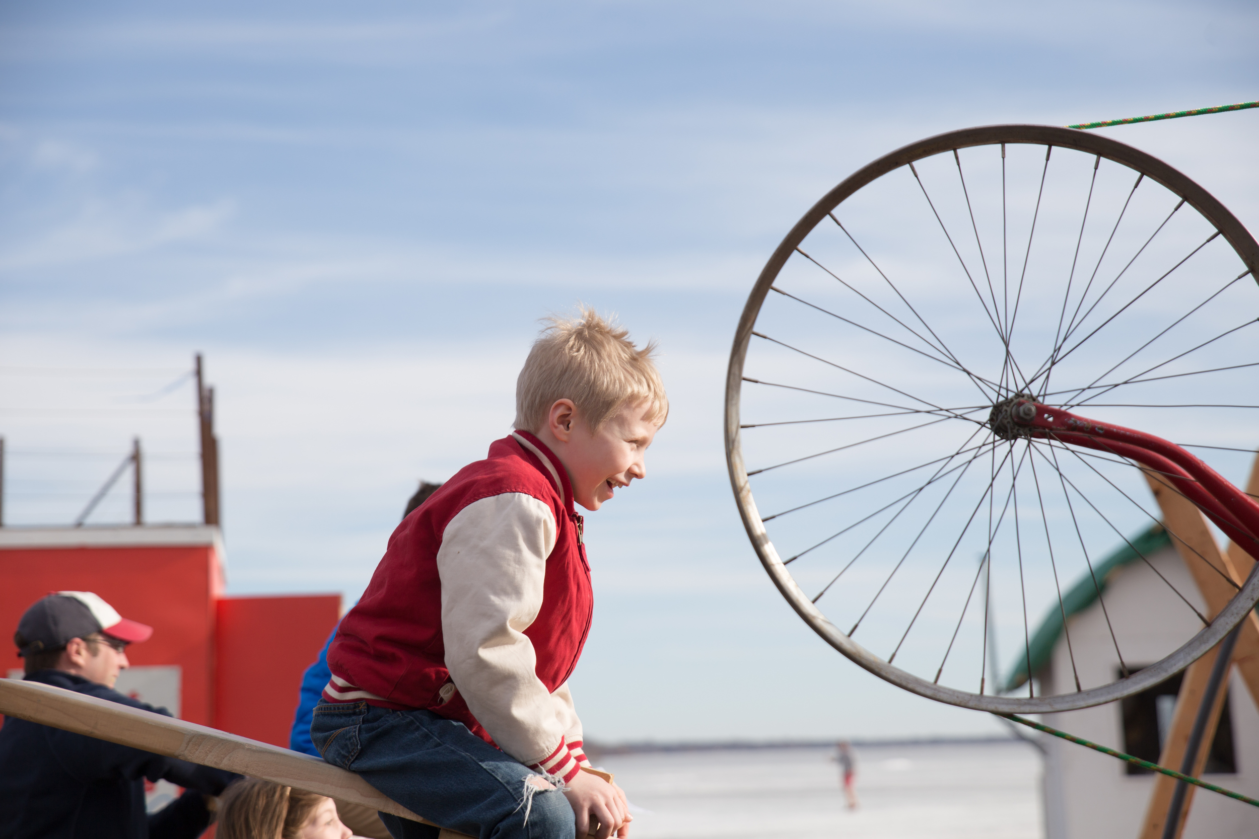 A boy enjoys the Ouijatotter 