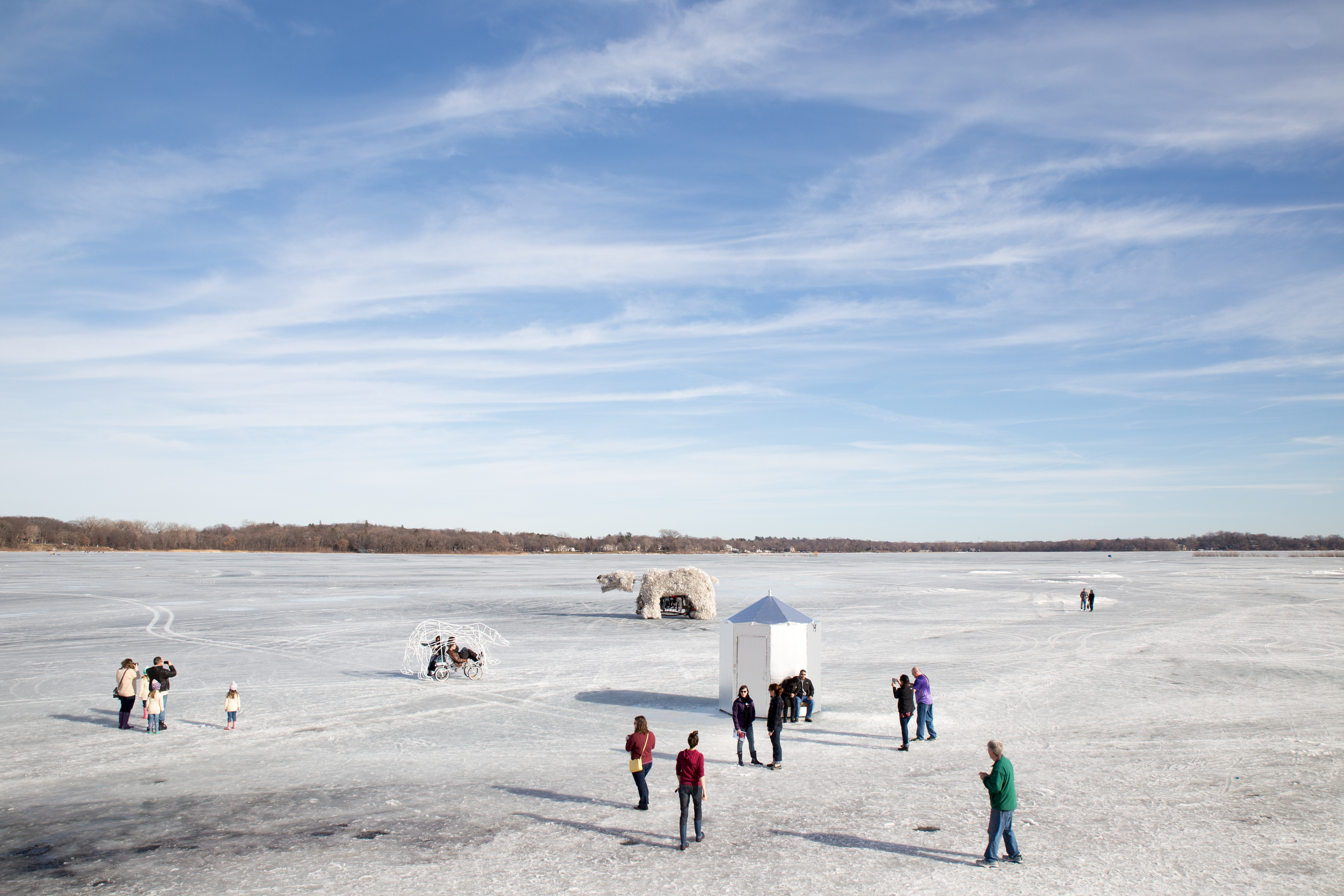 The ice was still thick enough to support people. Just not thick enough to support cars and heavy shanties and a crowd. 