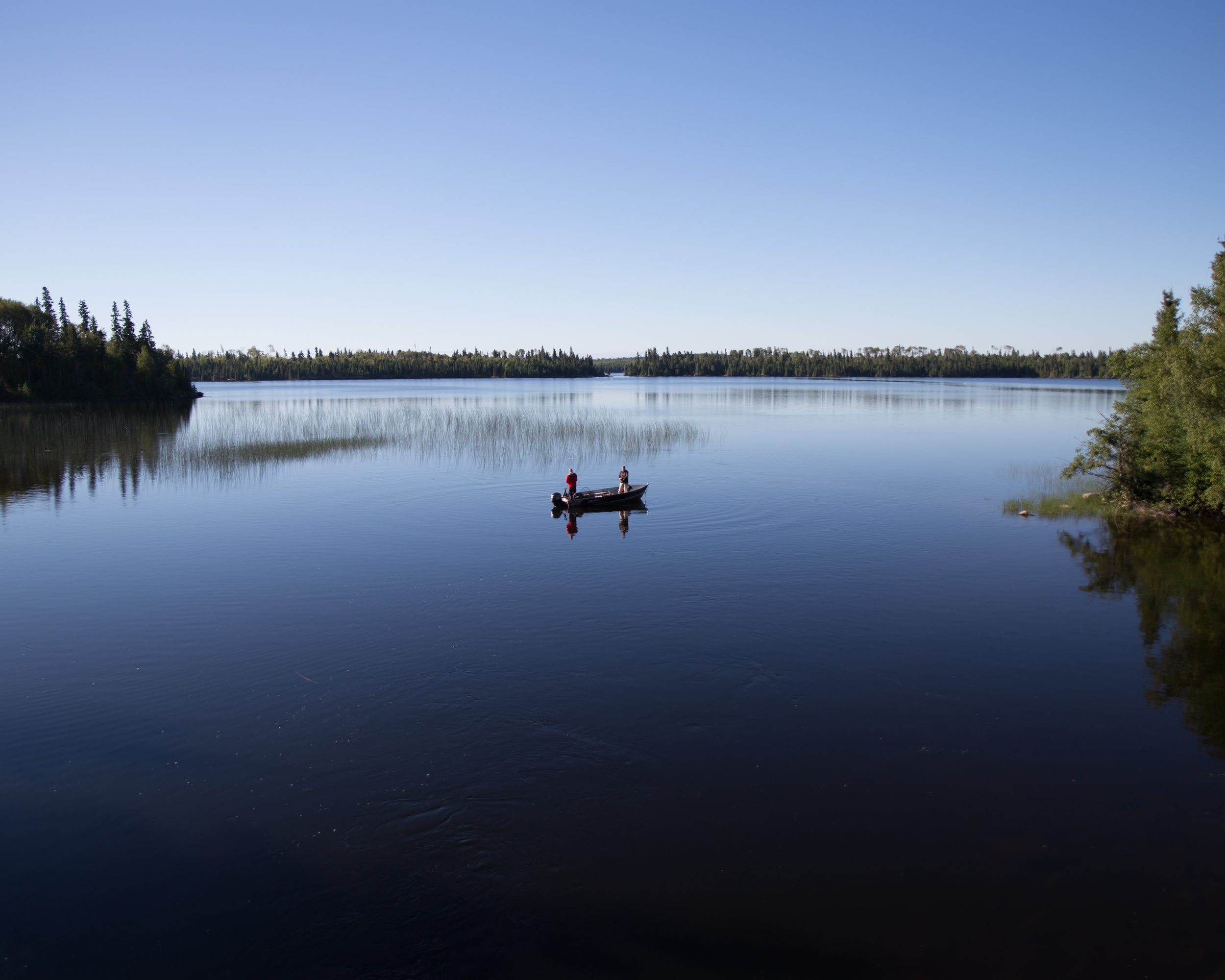 Our friends out fishing