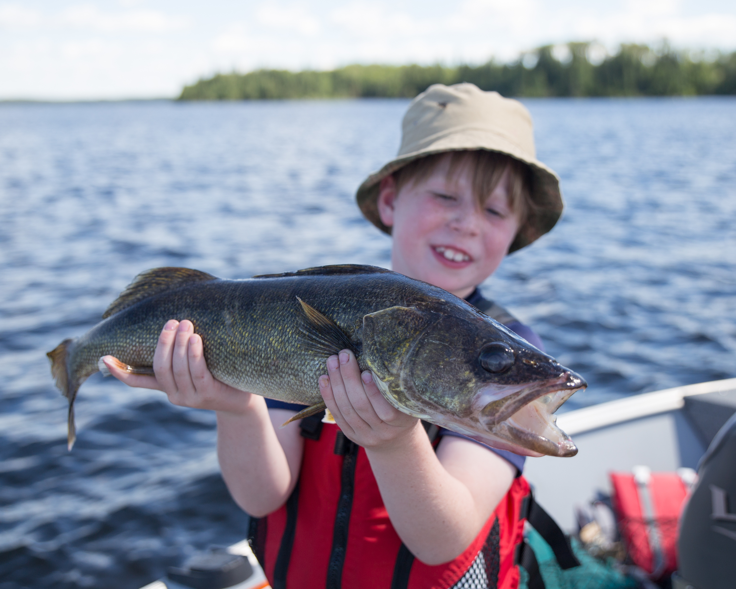 We mainly fished for walleyes. They were big and plenty.