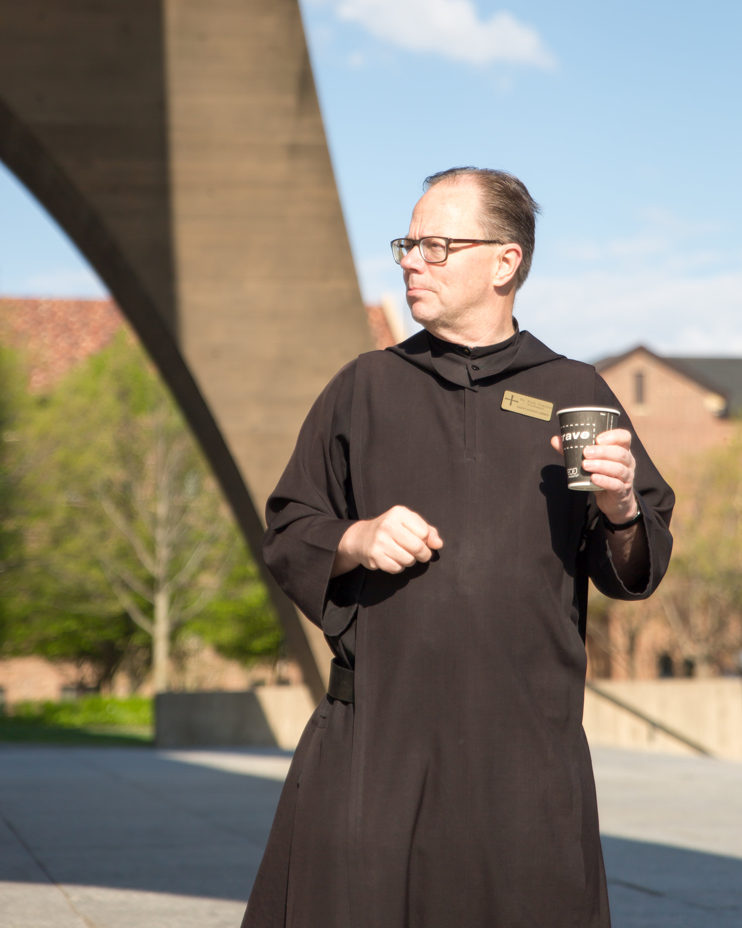 We arrived to St Johns and were immediately greeted with warm coffee, pastries and a charming monk who gave us a tour of the Abbey!