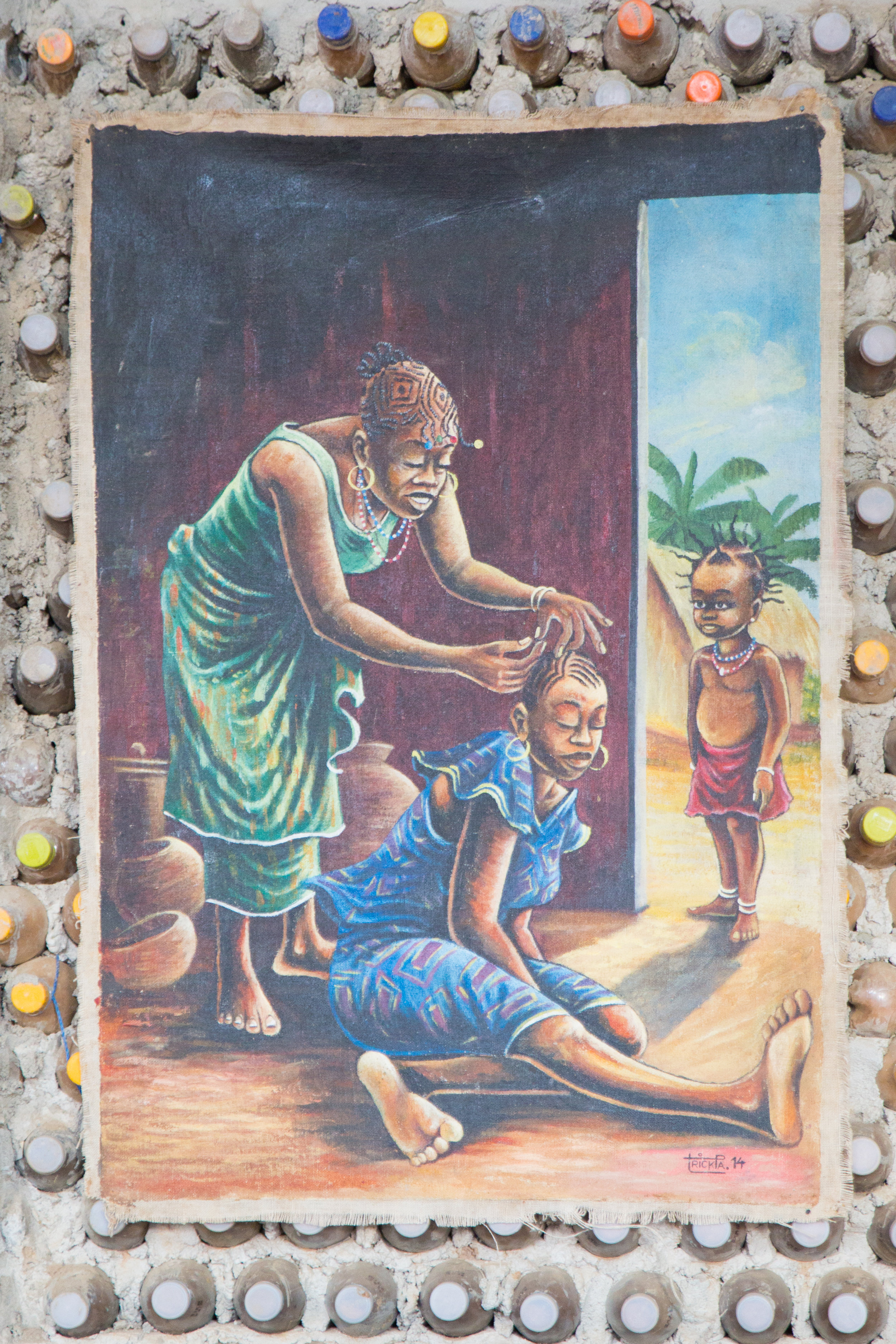 A painting on canvas by one of the Opportunigee artists