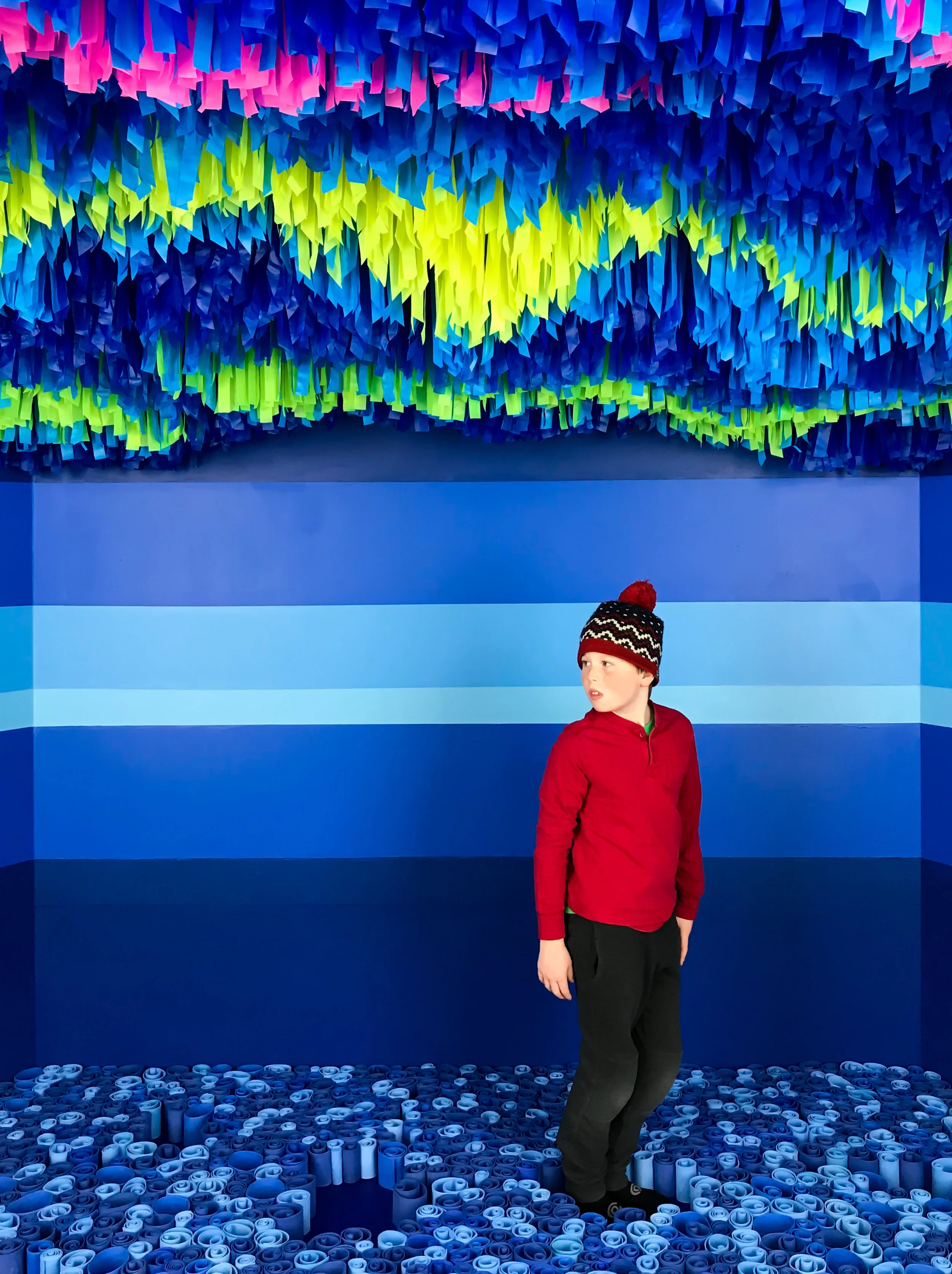 This was the summer-themed room. Meant to resemble a day at the lake. Created by Girl Friday.