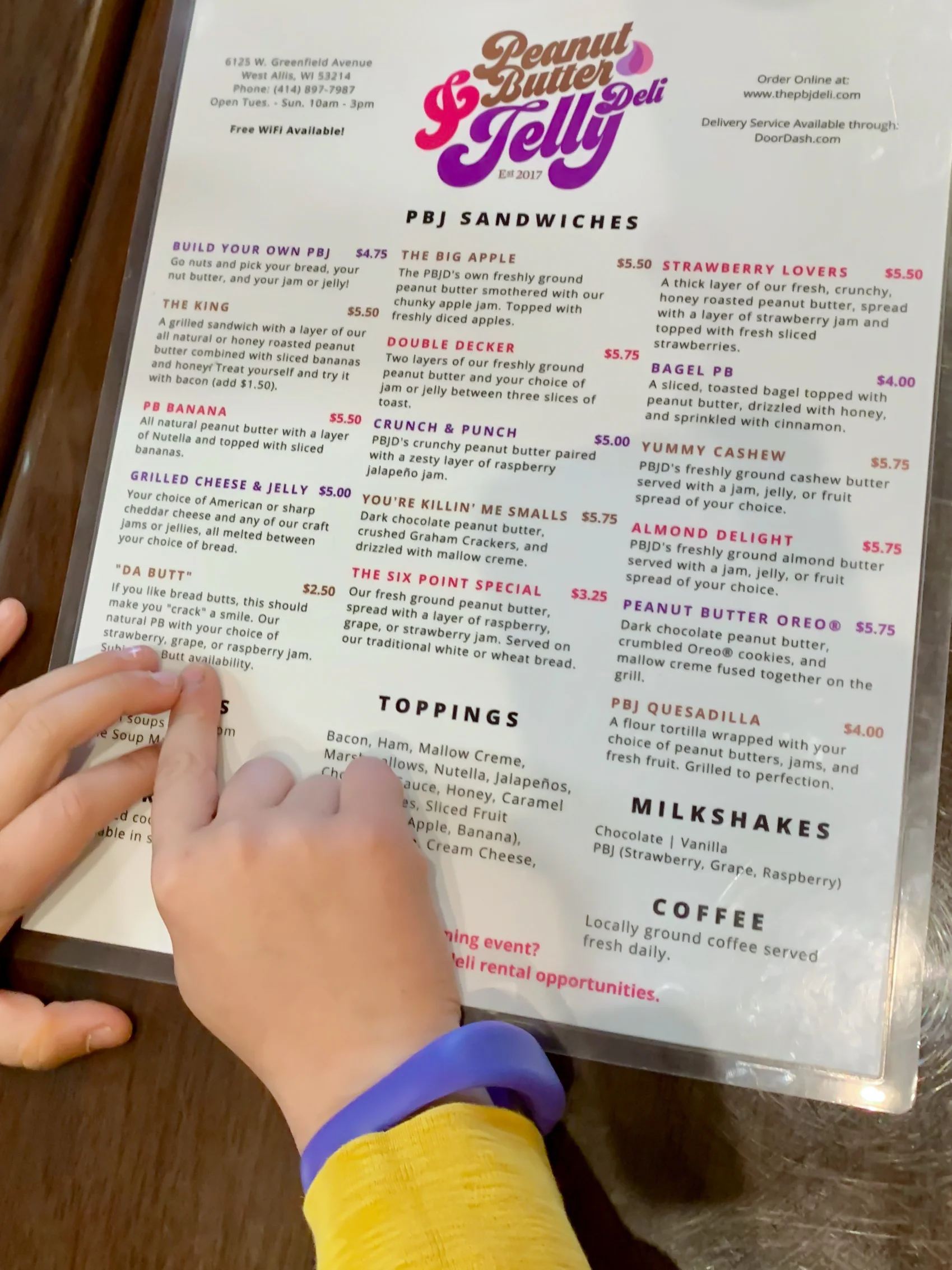 Goodinfo Peanut Butter Jelly Deli Menu