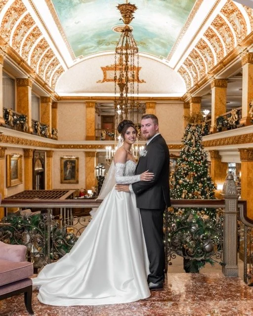 A Black-Tie Christmas Wedding at The Pfister Hotel