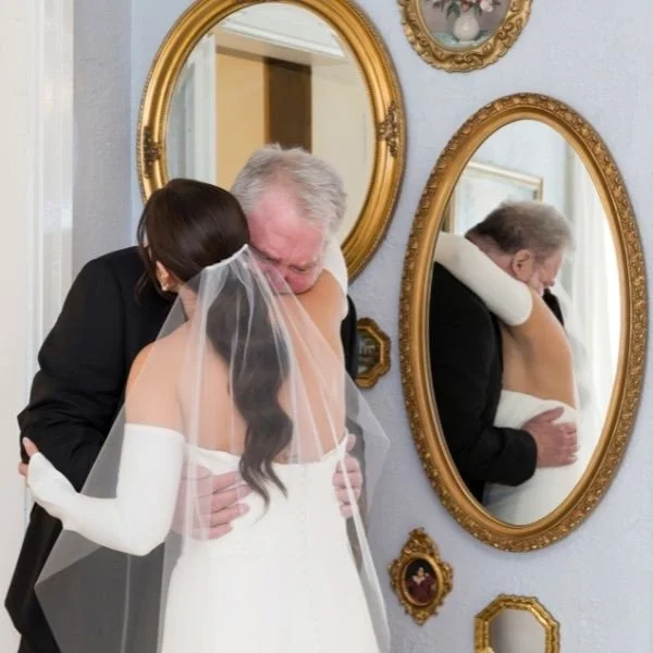 Dads at weddings: doing their absolute best to hold it together, failing spectacularly, and somehow making it the most beautiful thing in the room. 🥹⁠
The jaw working overtime. The ceiling stare. ⁠
⁠
I love you all. Every single one. And I still got