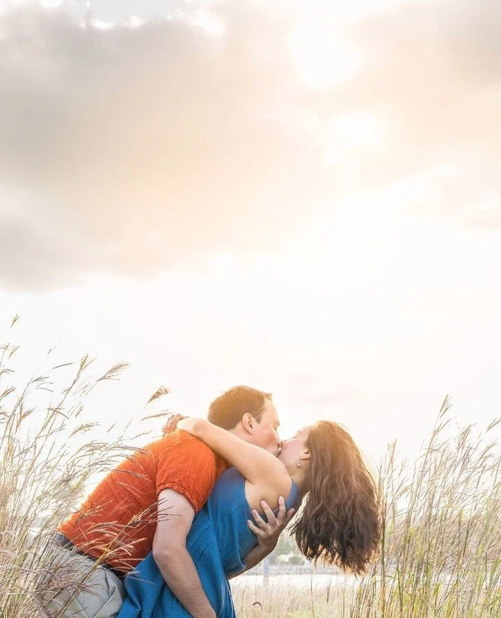 Some evenings the light just decides to show off. Sofia &amp; Brandon's September engagement session was one of those nights! 
So ready for their July 2026 wedding. 🧡