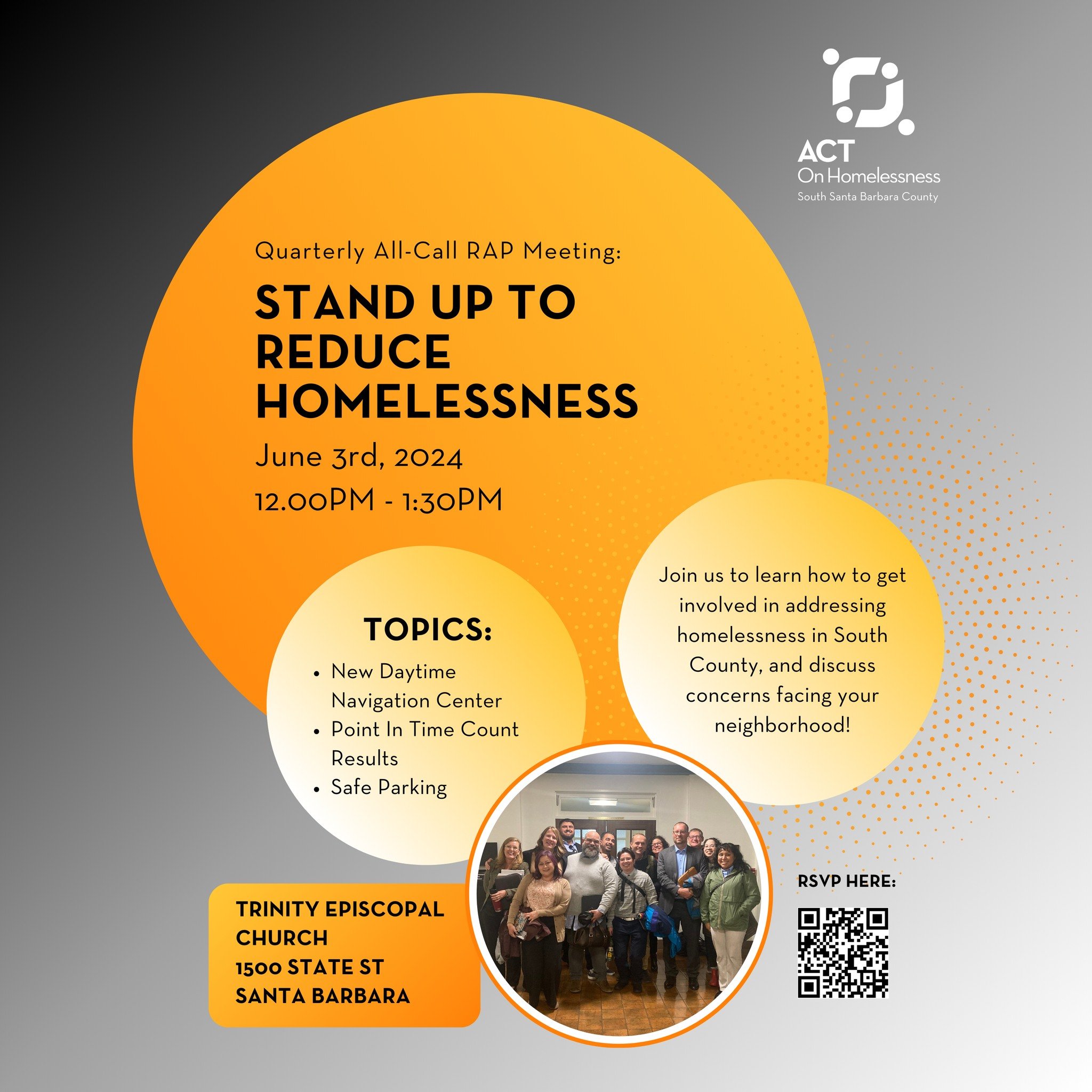 There are some IMPORTANT updates to share related to homelessness in South Santa Barbara County, and a few new ways to get involved in local solutions. We invite you to join us on Monday, June 3 at 12pm at Trinity Episcopal Church (1500 State Street,