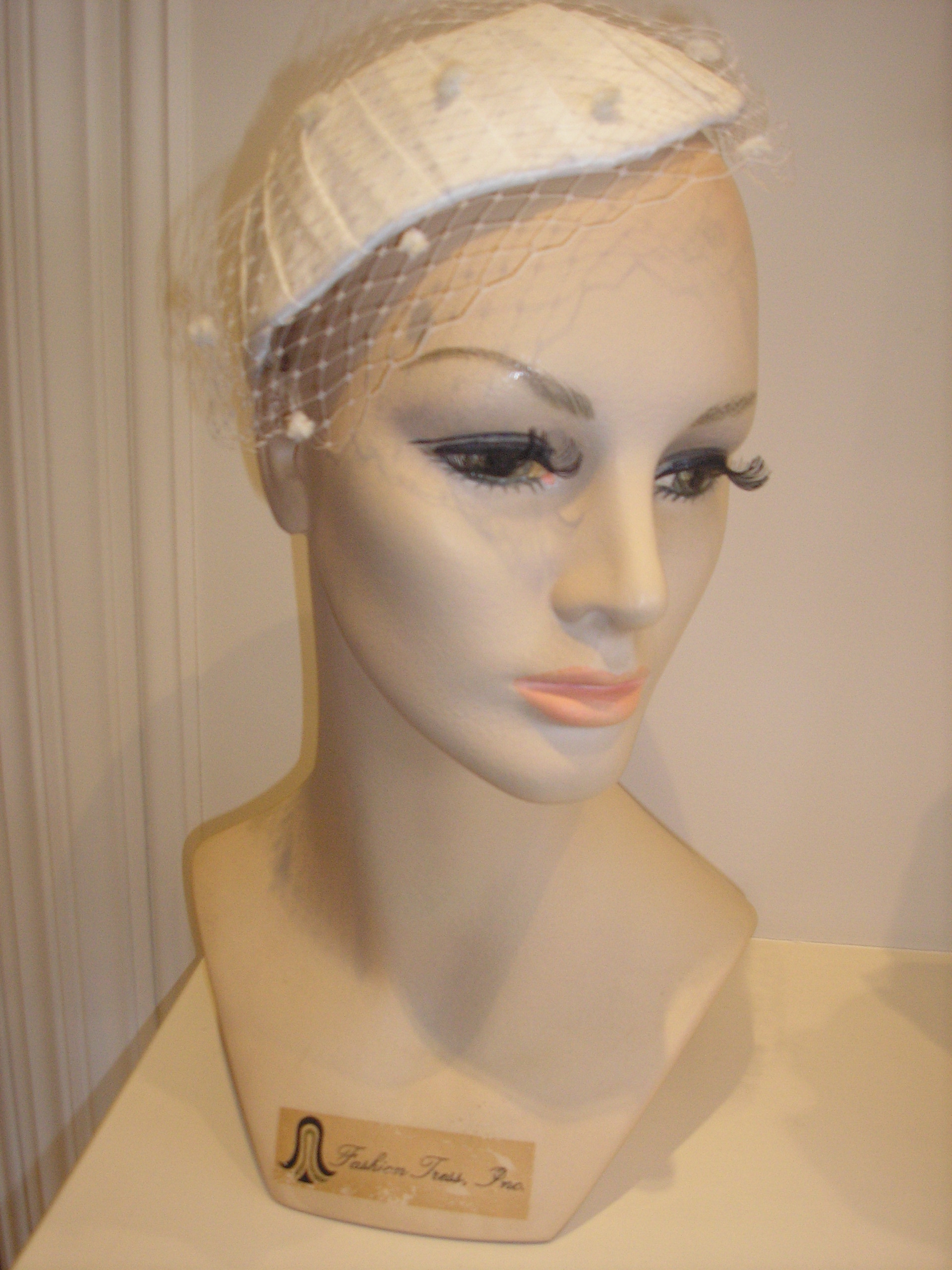 The House of Hats 1950s Style Bridal Headpiece with Veilling Millinery Sydney .jpg