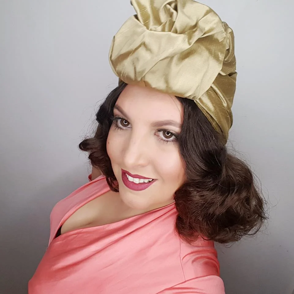 gold vintage turban hat Millinery Australia