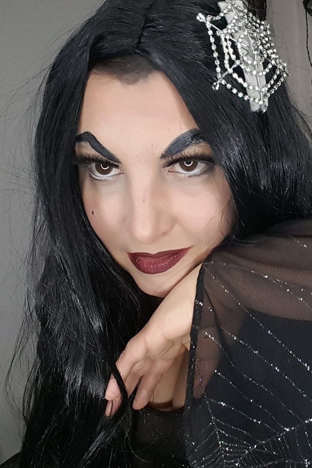 spiderweb rhinestone hair clip Halloween Millinery 