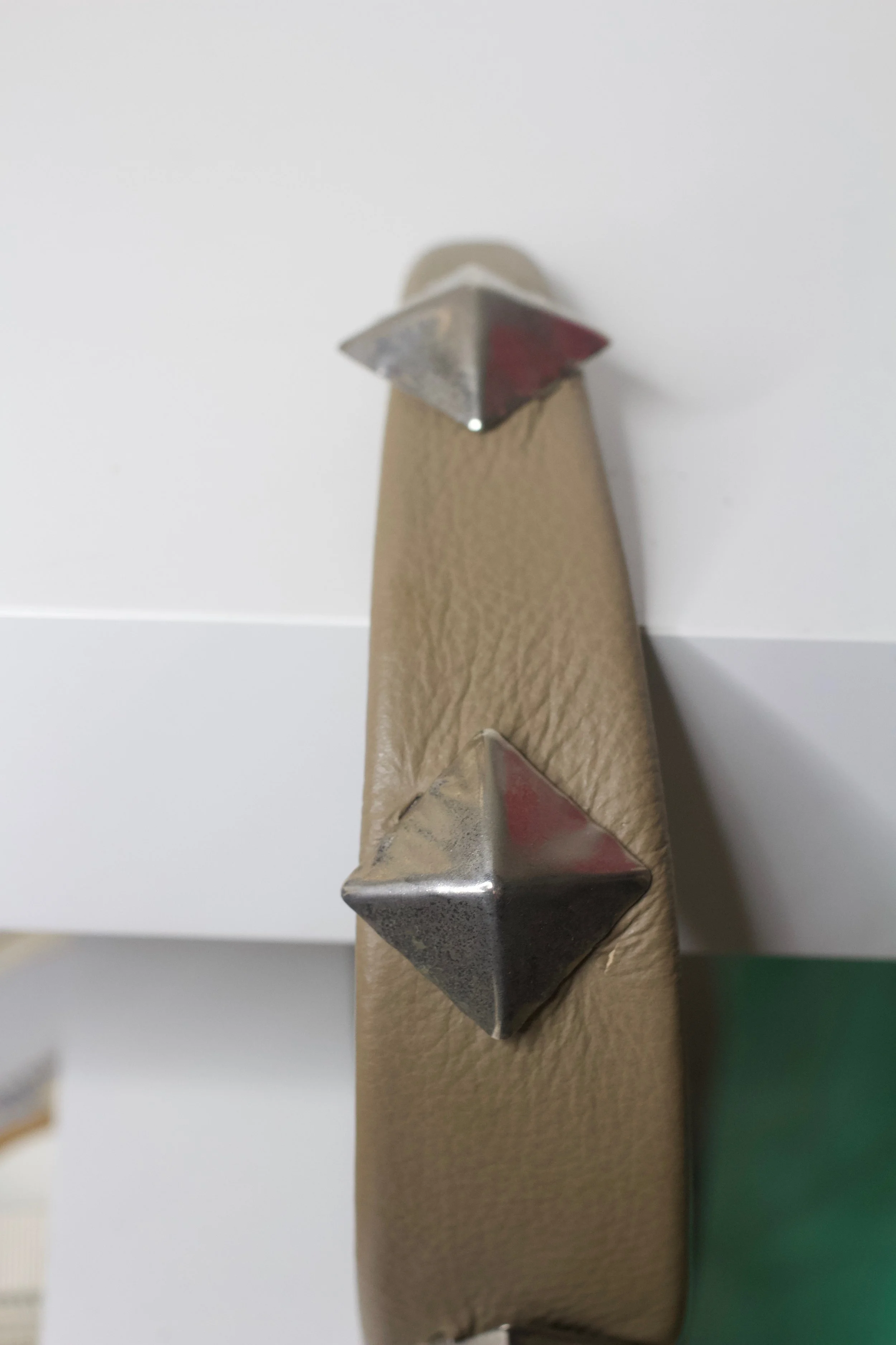 The house of hats Taupe leather stud headband .jpeg