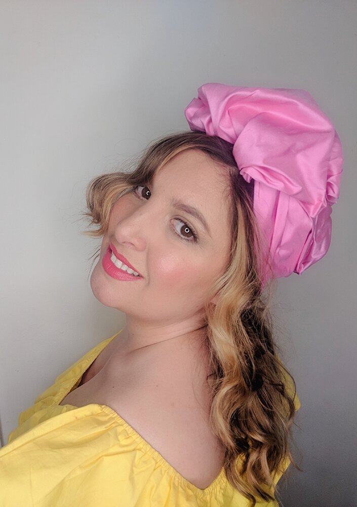 pink silk glamour turban beach resort 