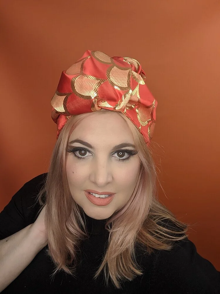 The House Of Hats Revival Red Gold Turban Womens Hats Australia .jpg