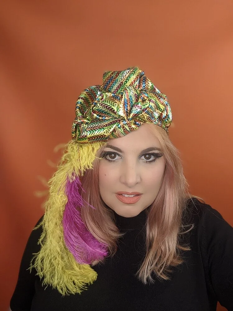 The House Of Hats Ziggy Yellow turban Millinery Sydney .jpg