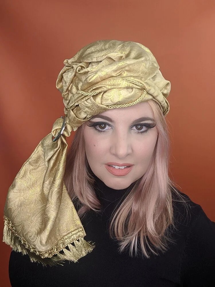 The House Of Hats Gold Turban Millinery Sydney .jpg
