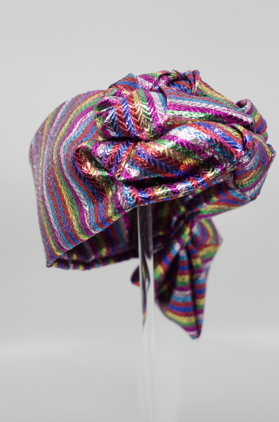The House Of Hats Ziggy rainbow metallic turna biba style sydney Millinery .png