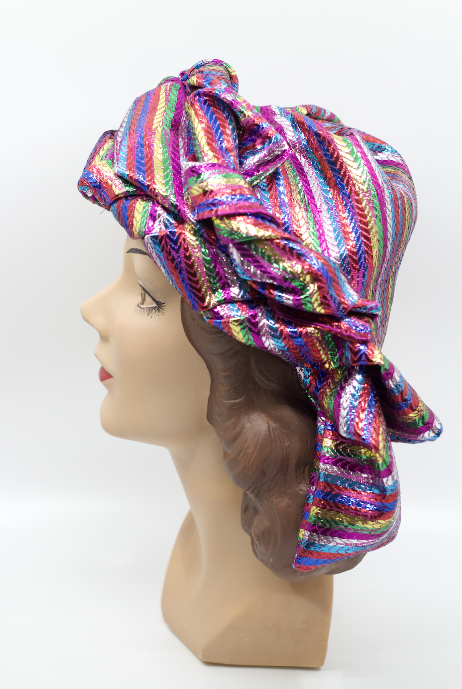 The House of Hats Ziggy Turban Colourful Metallic Turban Millinery Sydney .png