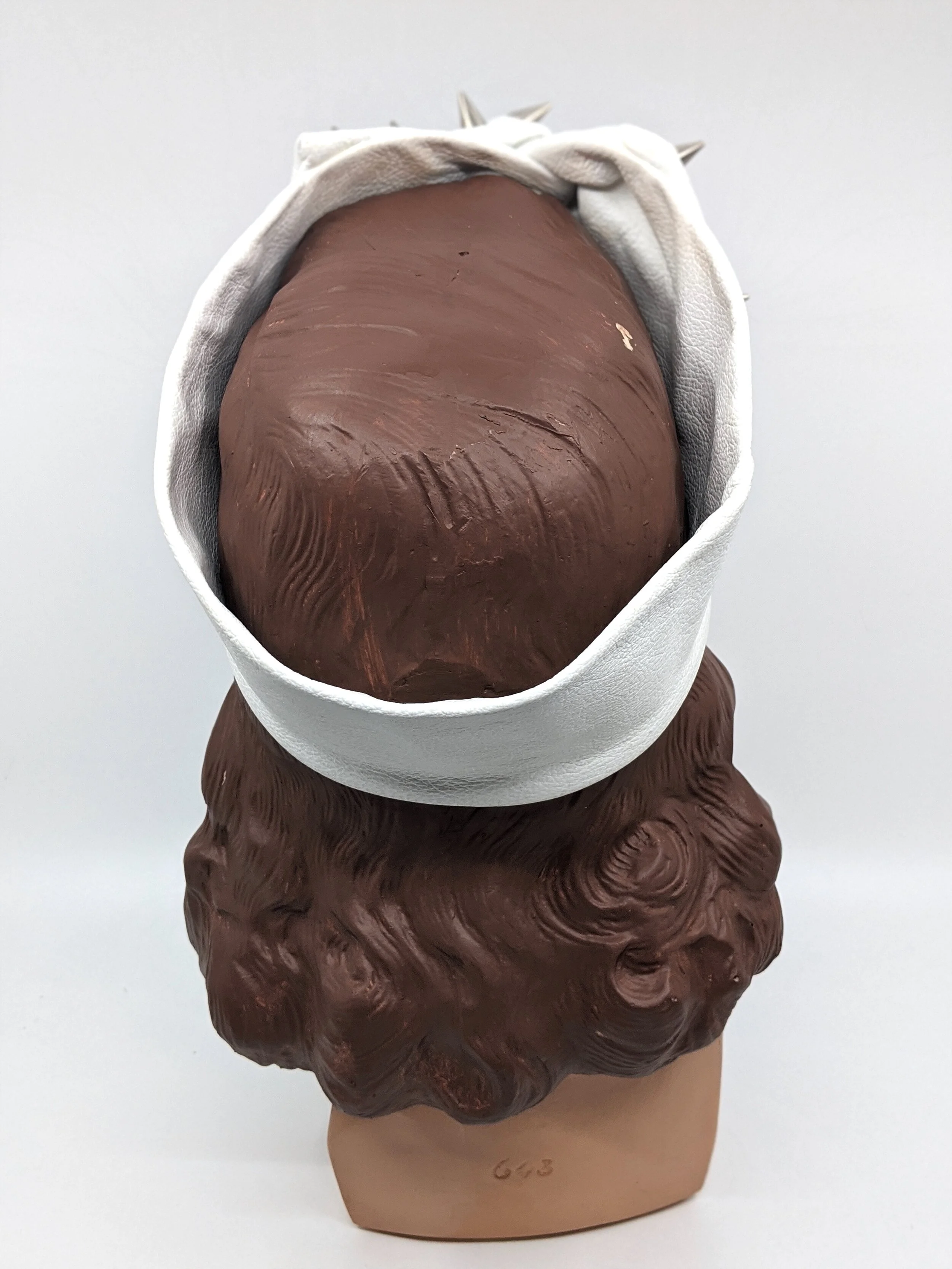 The House Of Hats White Leather Headpiece Millinery Australia .jpg