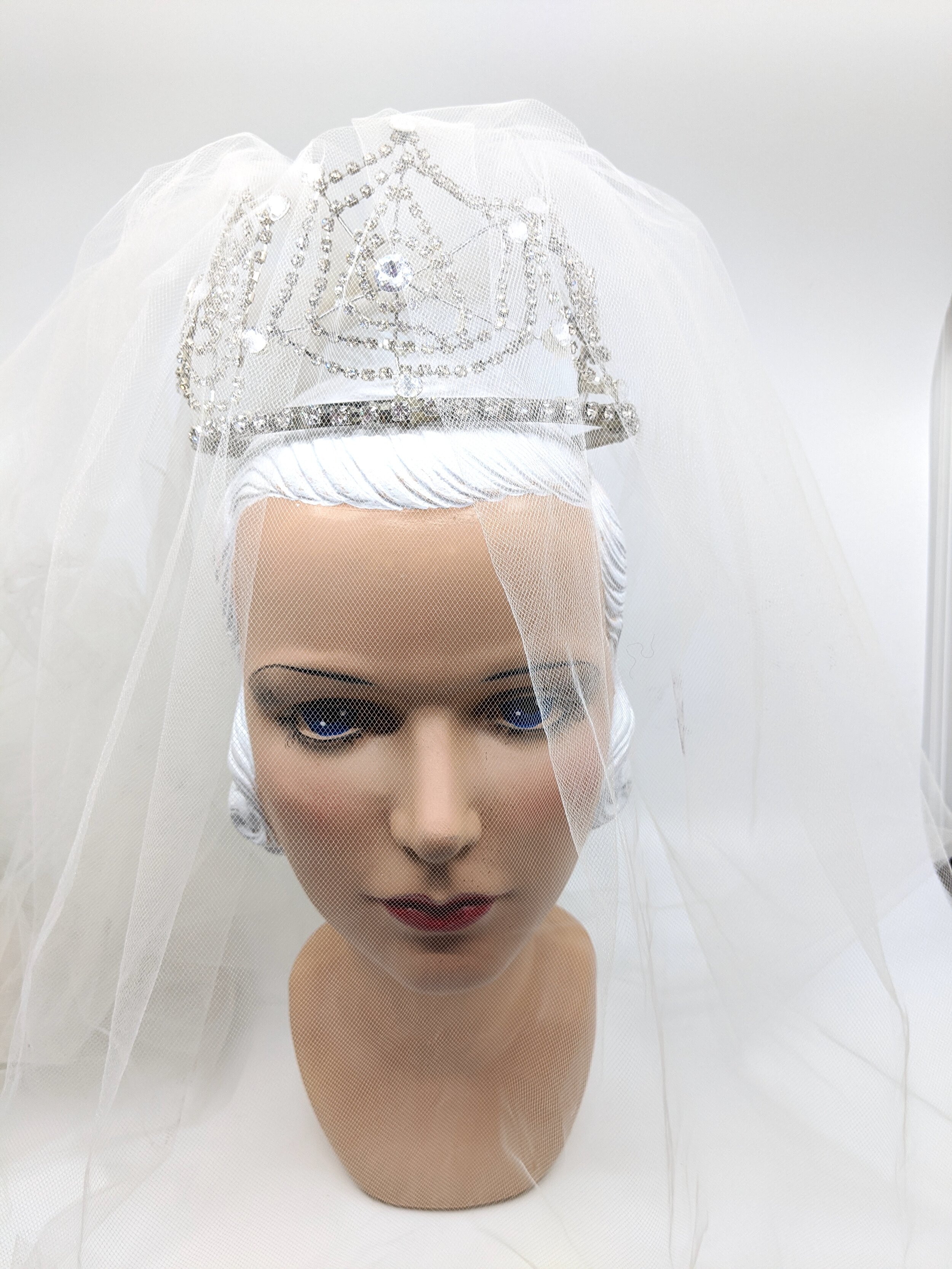 SPIDERWEB  Swarovski Rhinestone Crown (Made to Order)