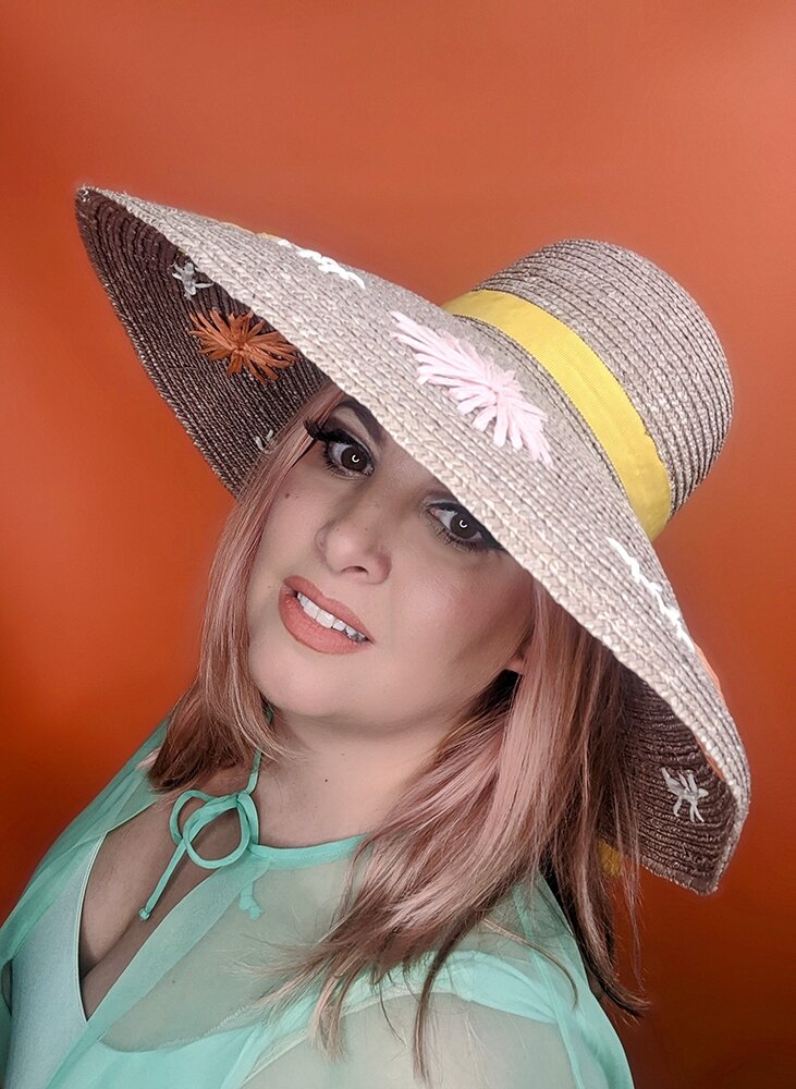 The House of hats Folk Straw embroidered Hat women's sun Hats Australia .jpg