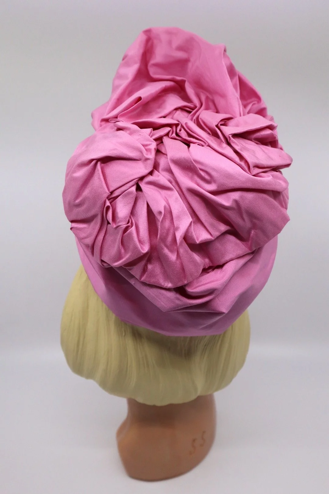 The House Of Hats Pinup Turban Pink Silk Millinery Australia .JPG