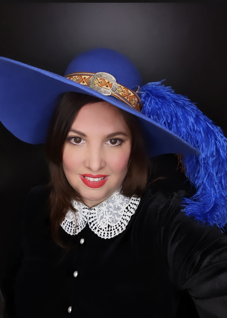 FAITH Fur Felt Wide Brim Boho Hat Cobalt Blue