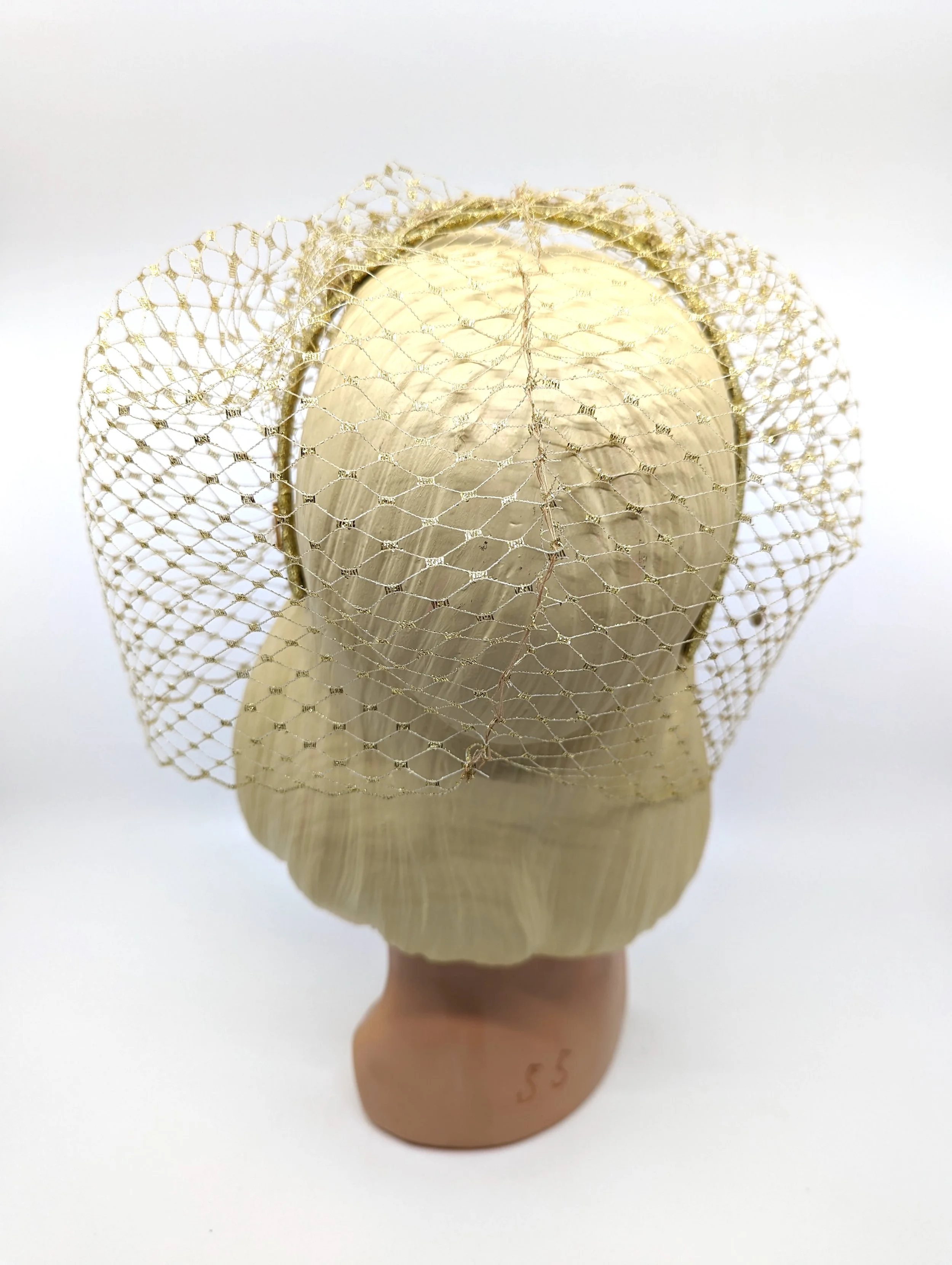 Gold Rhinestone Veil Headpiece Millinery Sydney