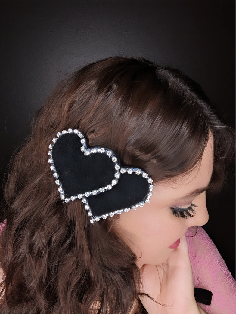 The House of Hats Two Heart Hair Barrette vintage accessories sydney .png