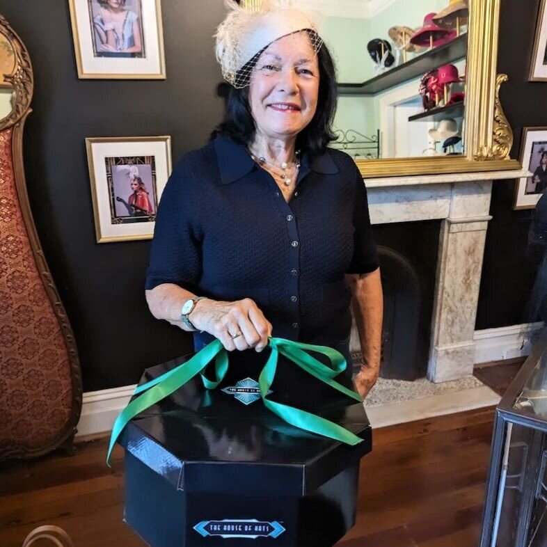 Our Client Christine in our showroom today, she is just so excited to wear her new hats to Royal Ascot in the Royal Enclosure...👒🎩✨

We just can't wait to see photos of her...✨
Thank you Christine, it's been such a pleasure 
meeting you.💗

#hatmak