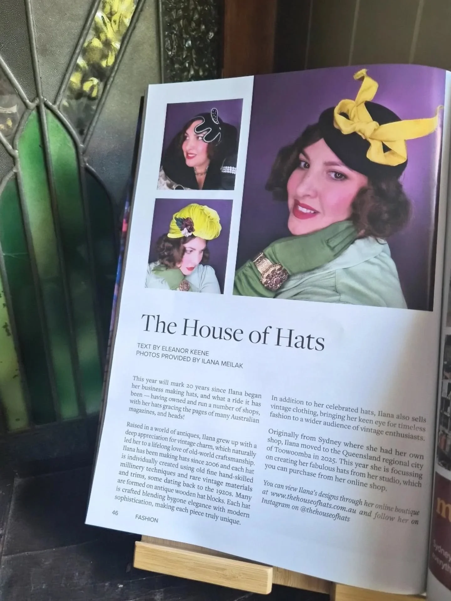 I'm so thrilled to share the full article from @era.magazine.au ! 👏👏

Celebrating 20 years of Millinery It dives into my journey and the heart of my business&mdash;highlighted with a few beautiful shots of my hats  from the ' LE CHAPEAUX  collectio