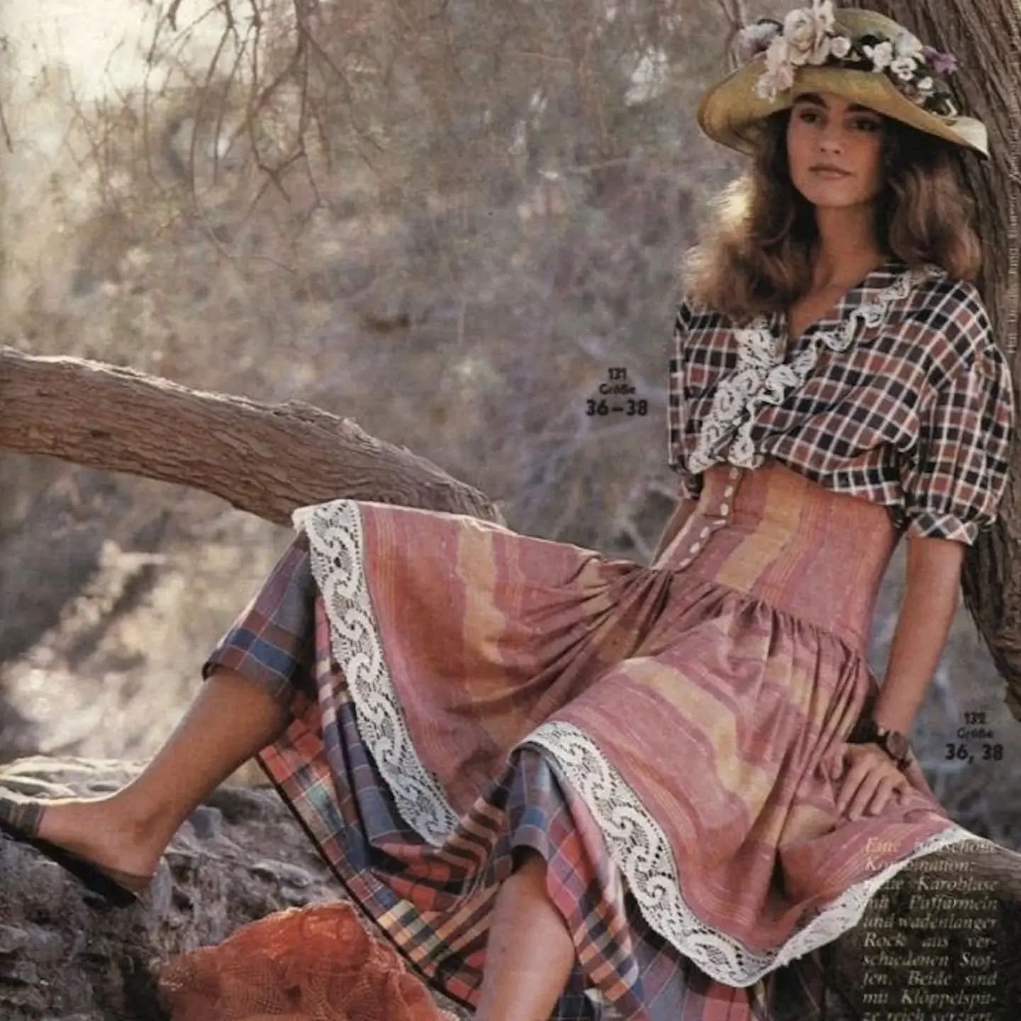 A little springtime cottage-core magic&mdash;this 80s look is all bold patterns and soft florals.

 It&rsquo;s our kind of inspiration&mdash;🌸👒🌸👒

who&rsquo;s ready to twirl through the woods with a floral hat?...

#hatshop #hatstyle #vintagehats