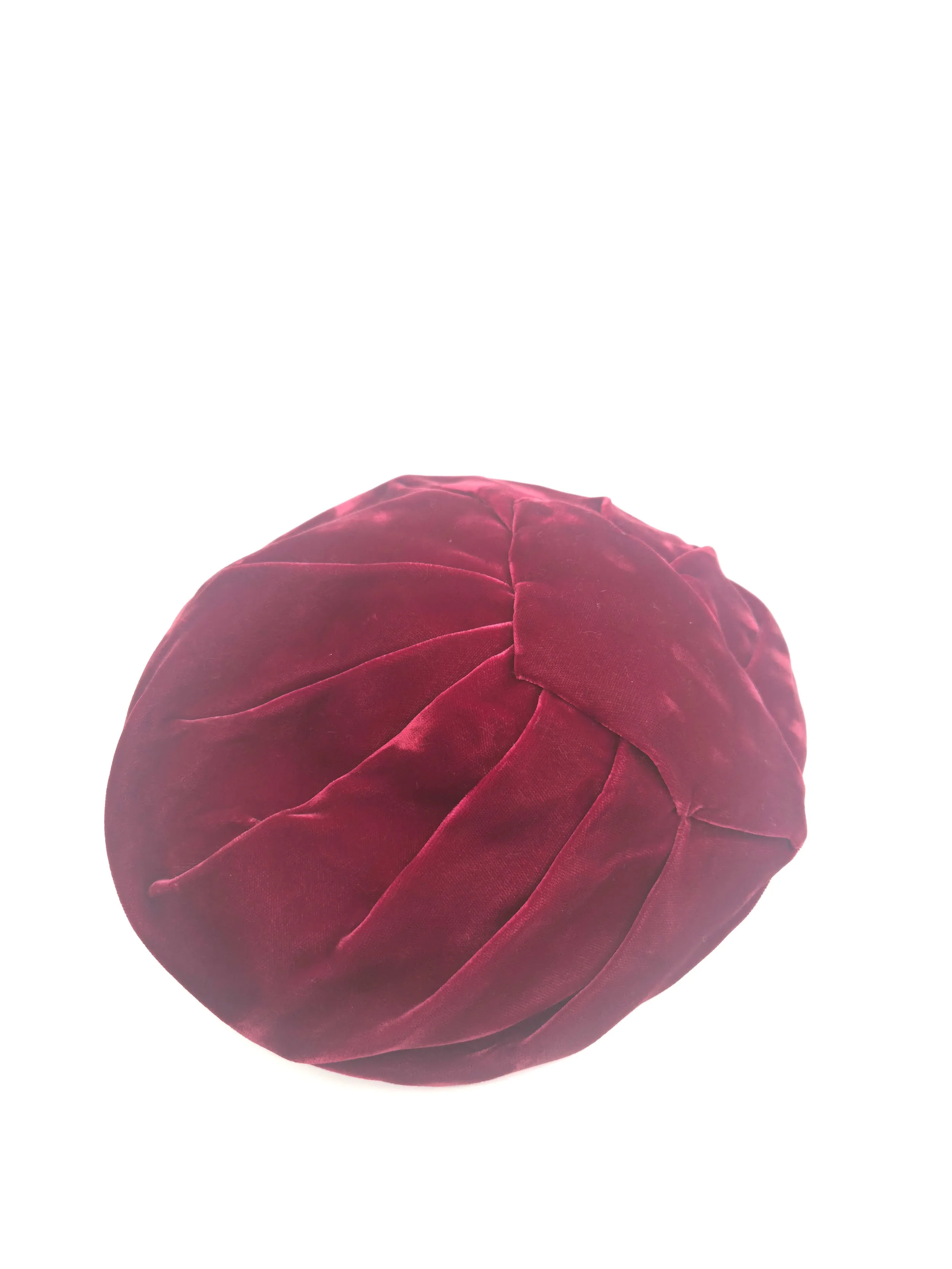 The House Of Hats Vintage 1950s Burgundy Velvet Draped Beret Hat | Hat Shop Australia .jpg