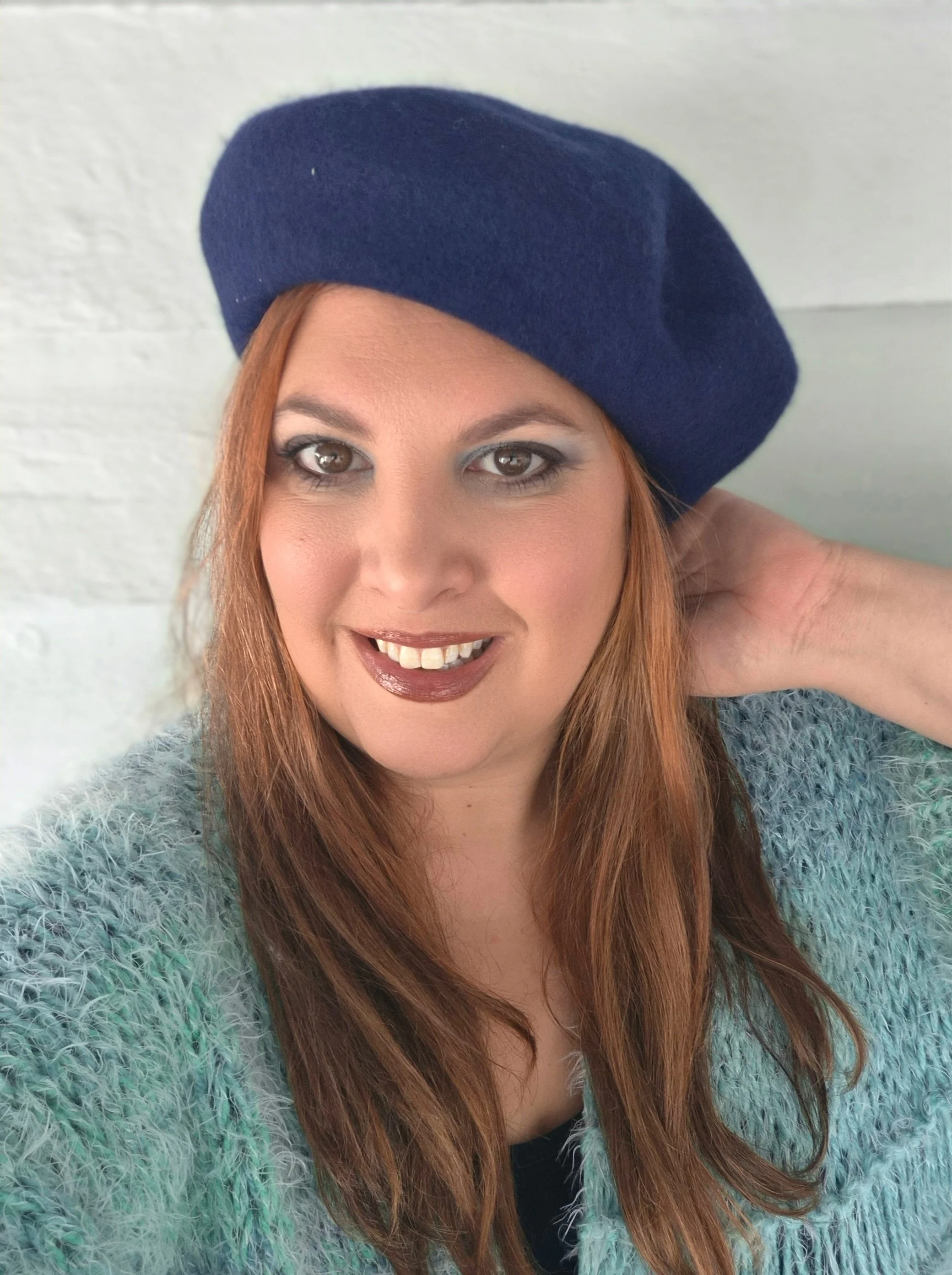 The House Of Hats Wool French Beret Navy Blue  Hat Shop Queensland Australia .jpg
