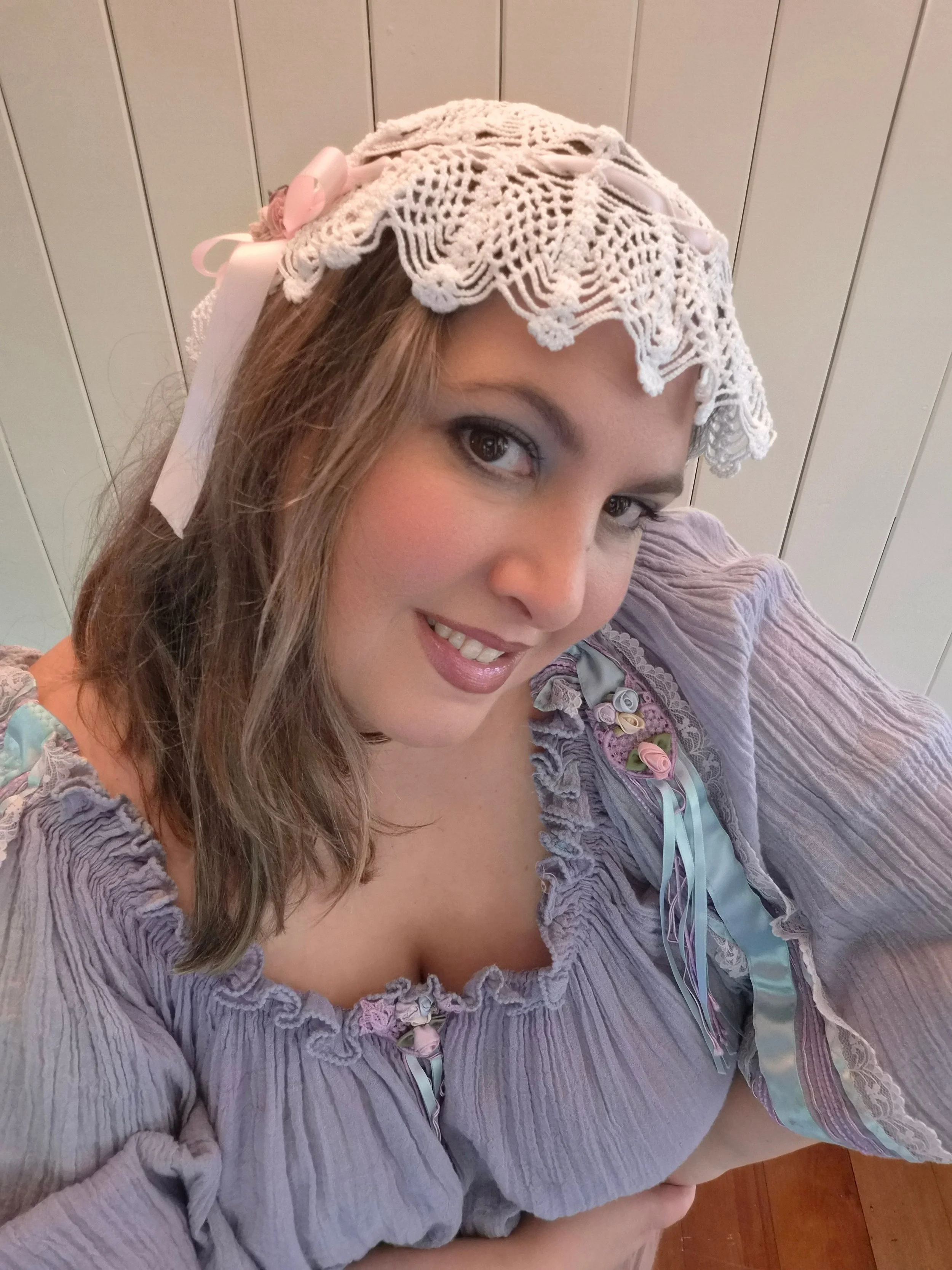 The House of Hats Lace Boudoir Caps Shabby Chic 20s Headwear Millinery Australia .jpg