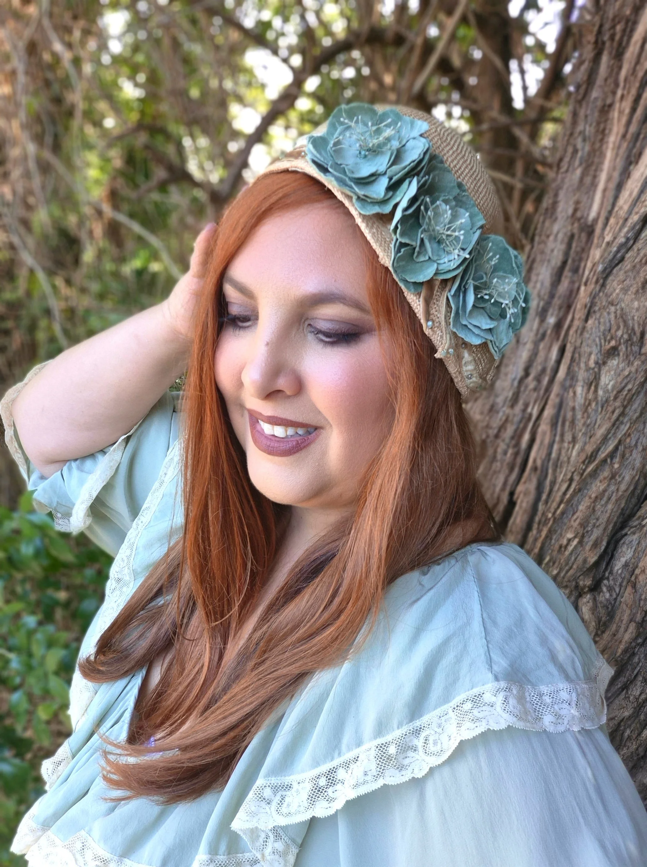 The House Of Hats Deco Bloom Velvet Flower Straw Hat Millinery Queensland Australia Hat Shop .jpg