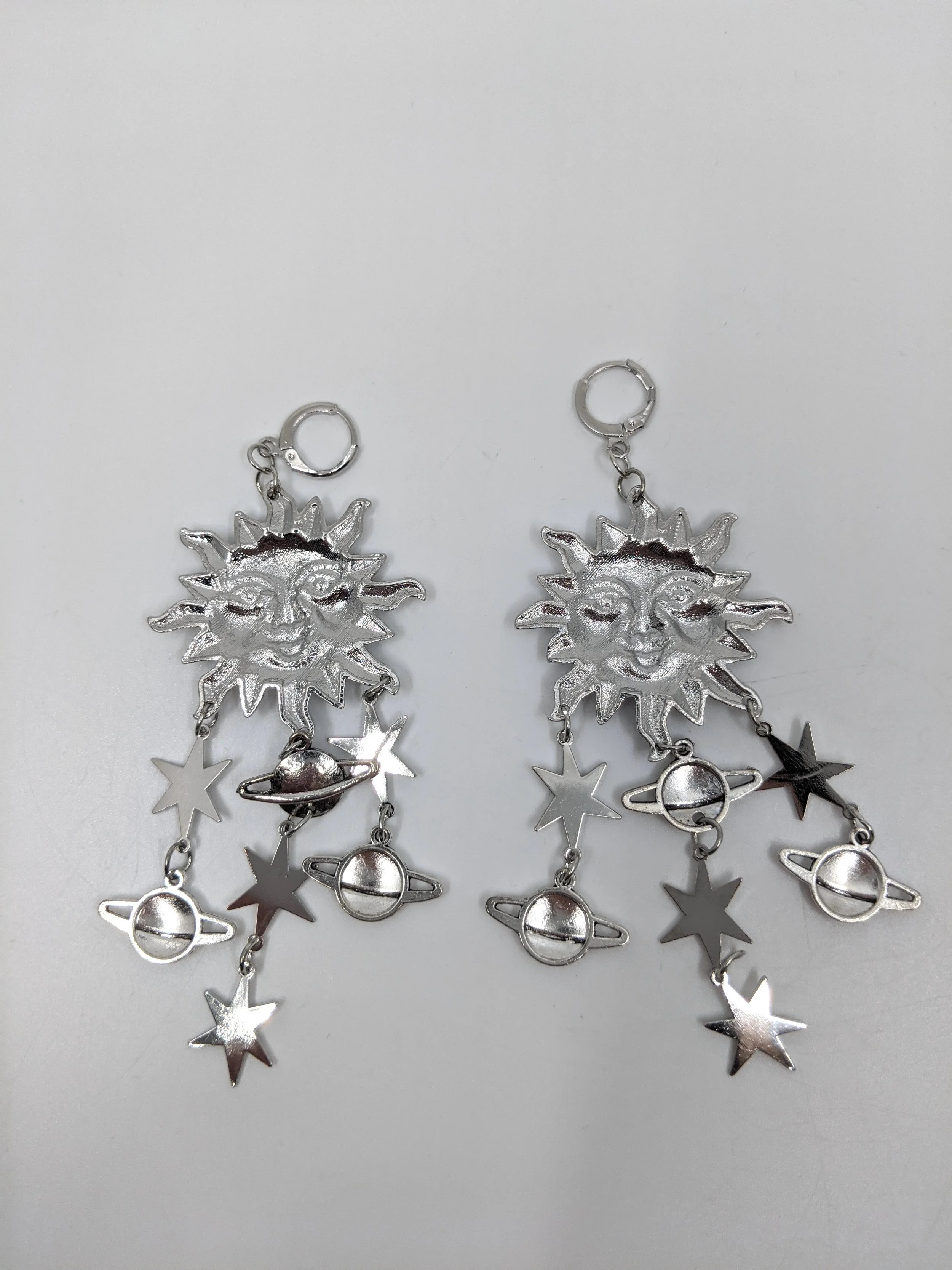The House of Hats silver planet sun boho earrings Millinery Australia .jpg
