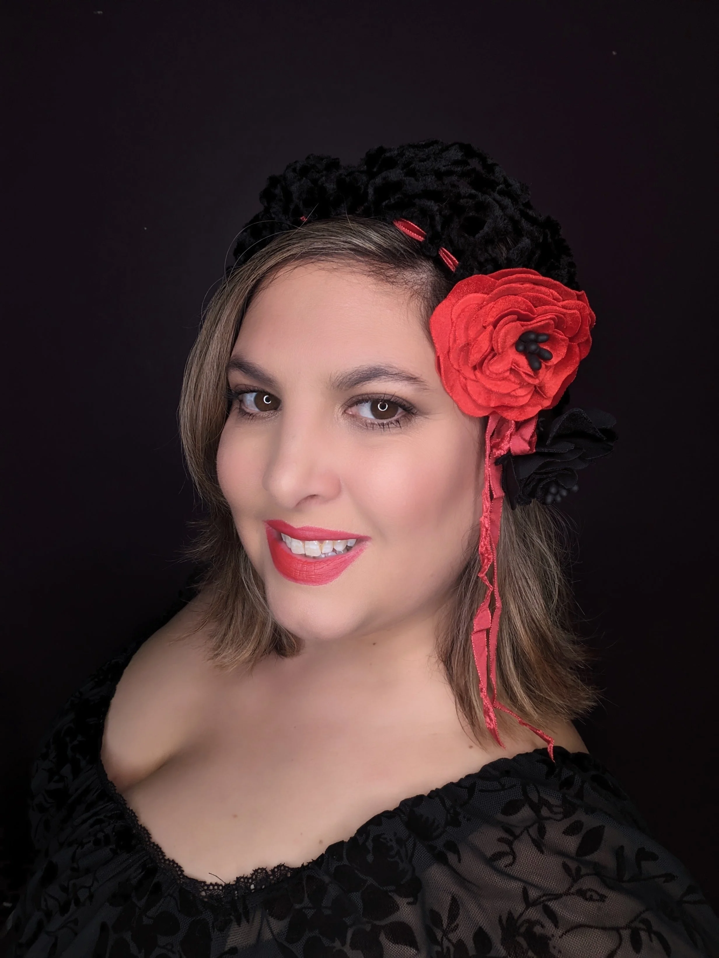 The House of Hats Midnight Rose Snood Winter Beret Hat Shop Australia .jpg