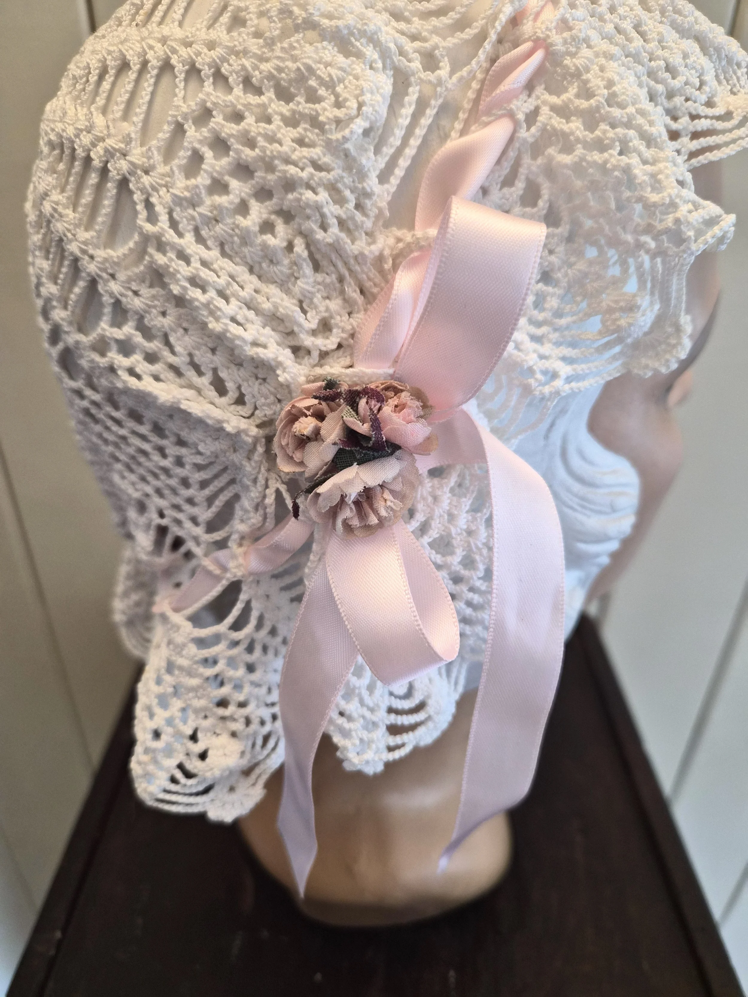 The House of Hats Boudior Cap Crochet lace Hat Millinery Headwear Australia .jpg