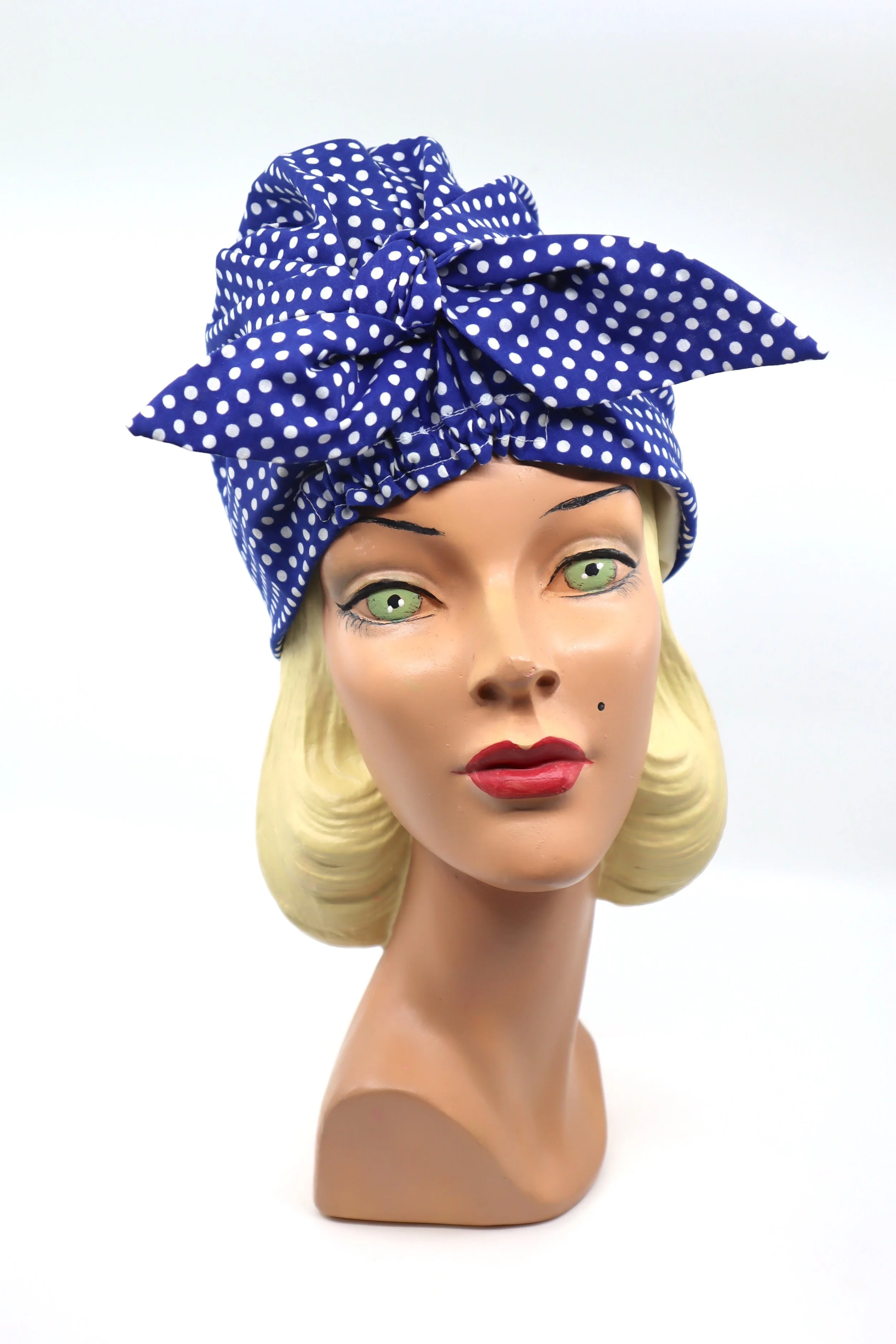 The House Of Hats 60s Polka Dot Turban Hat Vintage Hats Sydney Australia .JPG