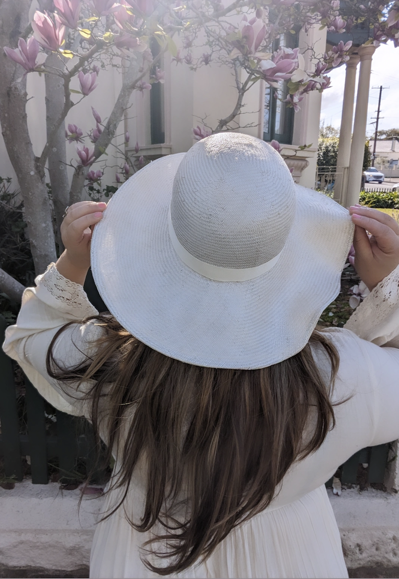 SEYCHELLES - White Wide Brim Straw Sun Hat