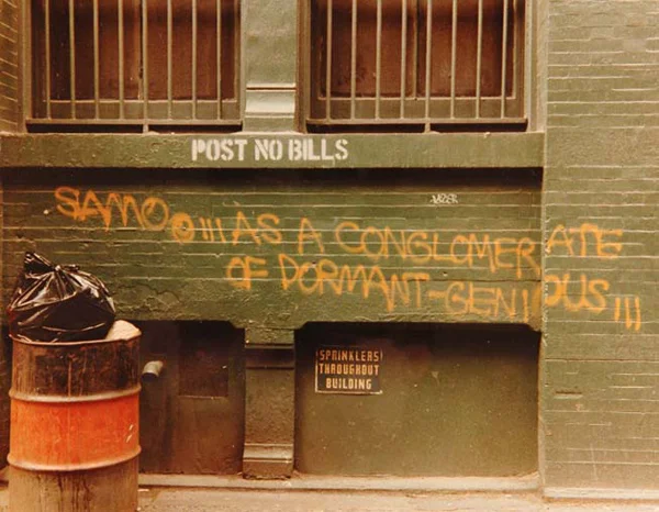 A SAMO tag on a Manhattan wall