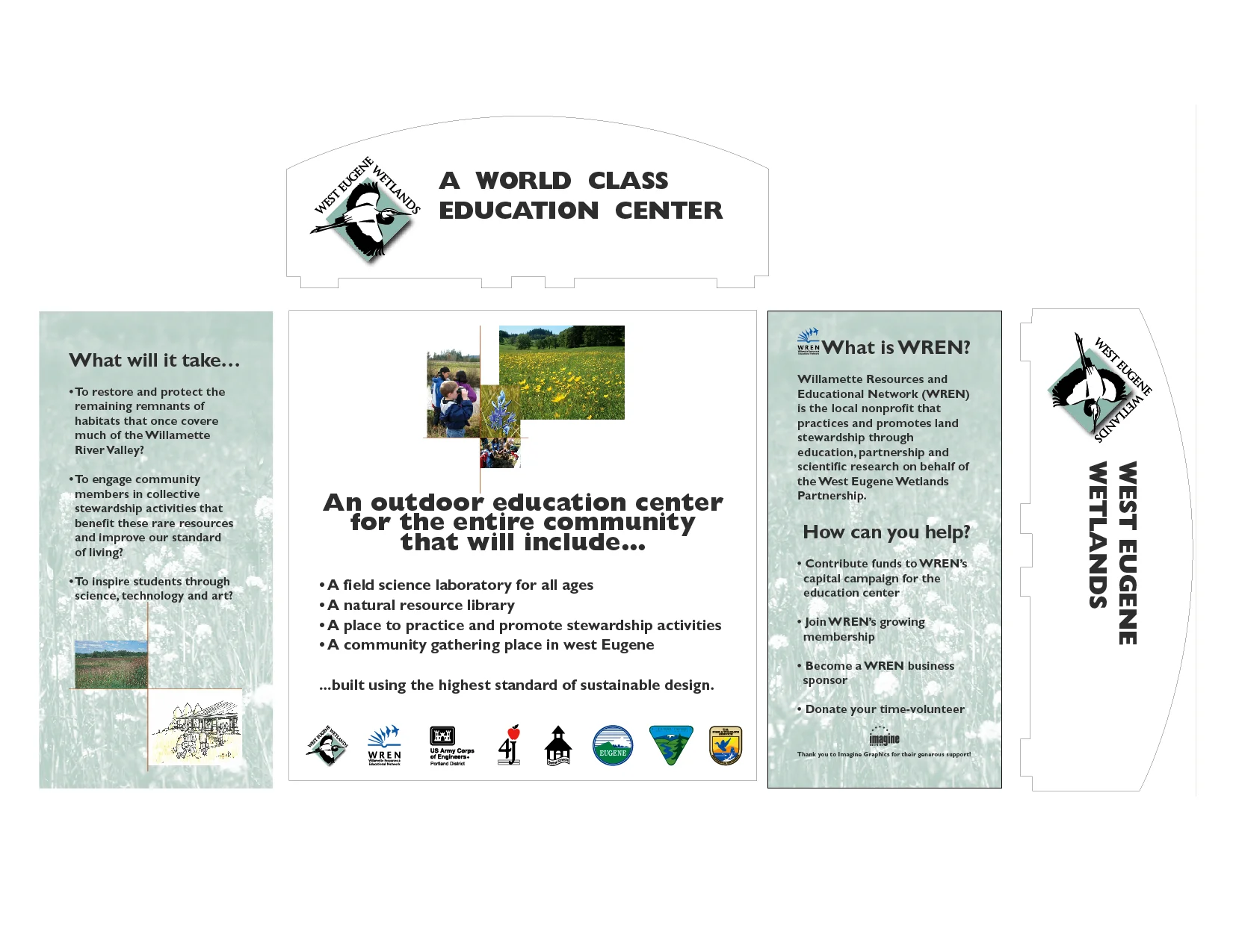 WEST EUGENE WETLANDS/PARKS AND RECREATION: -Expo-Go portable display, velcro on digital print on laminated display film.