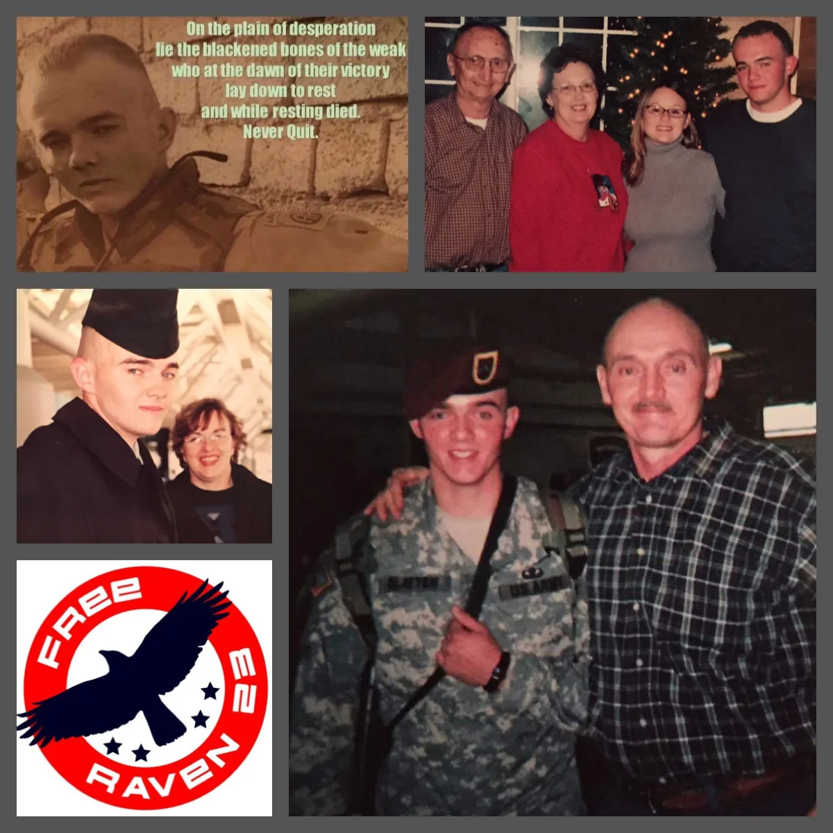 Nick Slatten with his parents, grandparents, and sister.