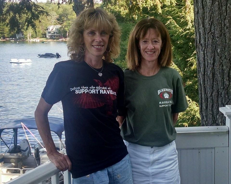 Evan Liberty's mom, Deb (L), and Auntie Karen (R).